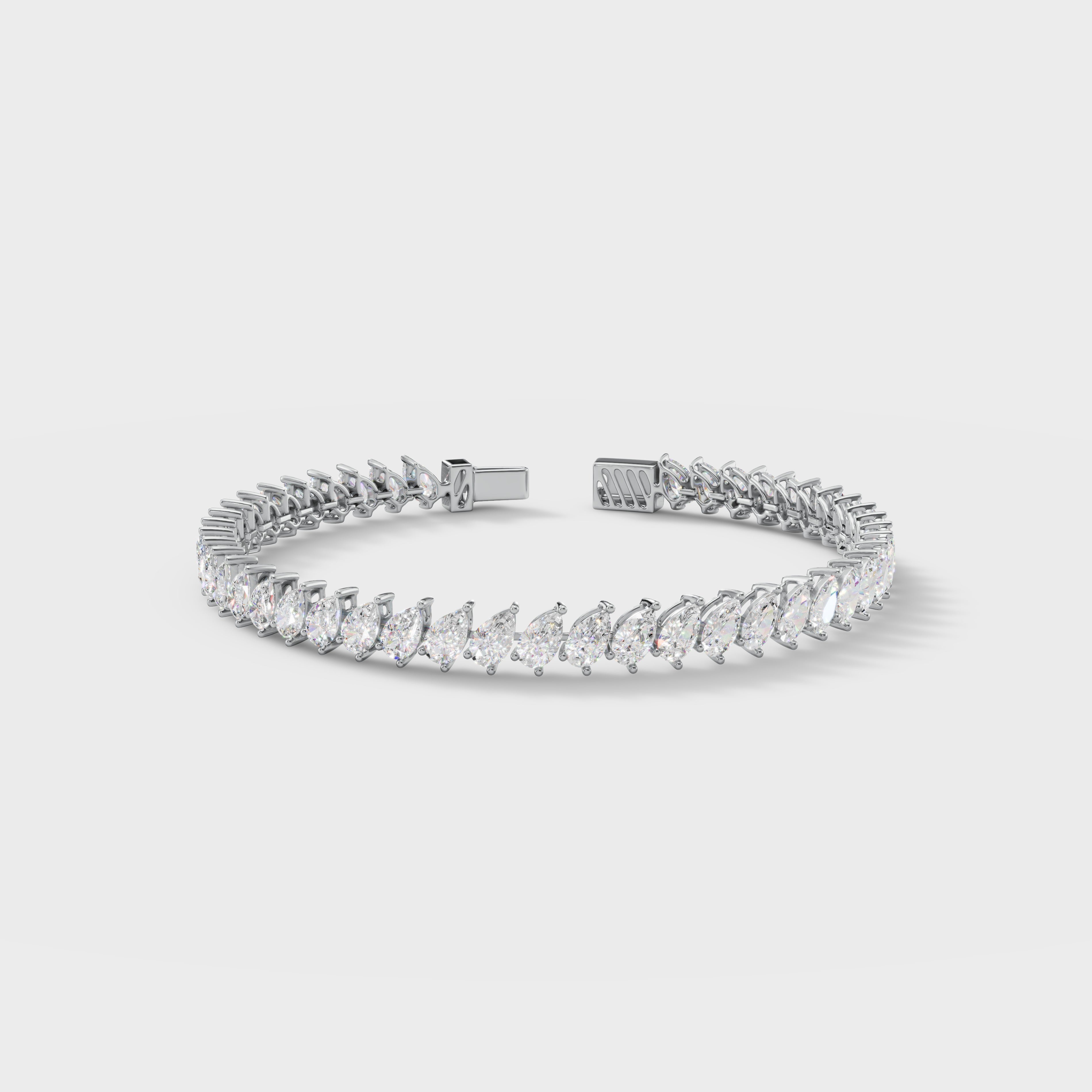 Luxe Spark Leaf Tennis Bracelet