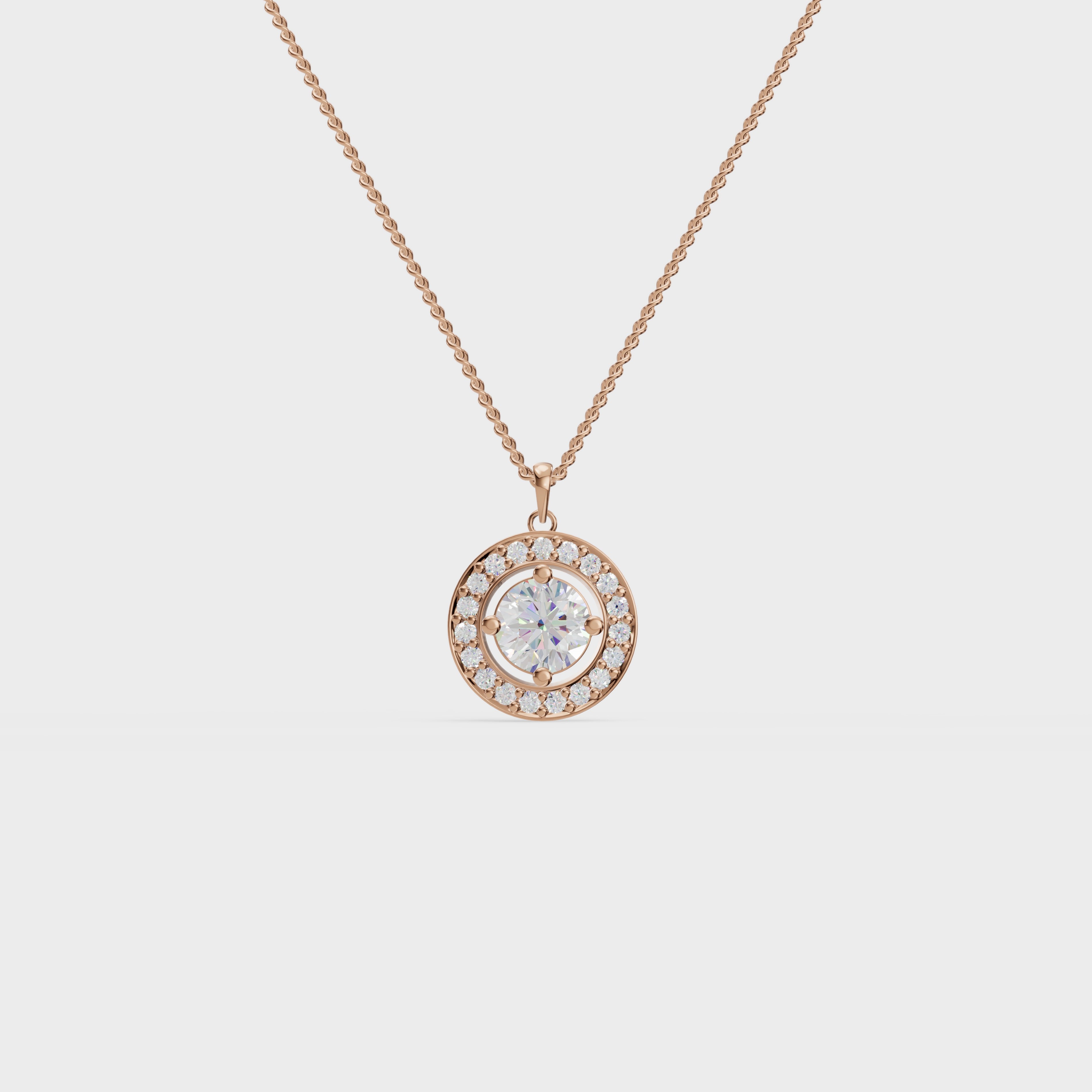 Celestial Halo Diamond Pendant