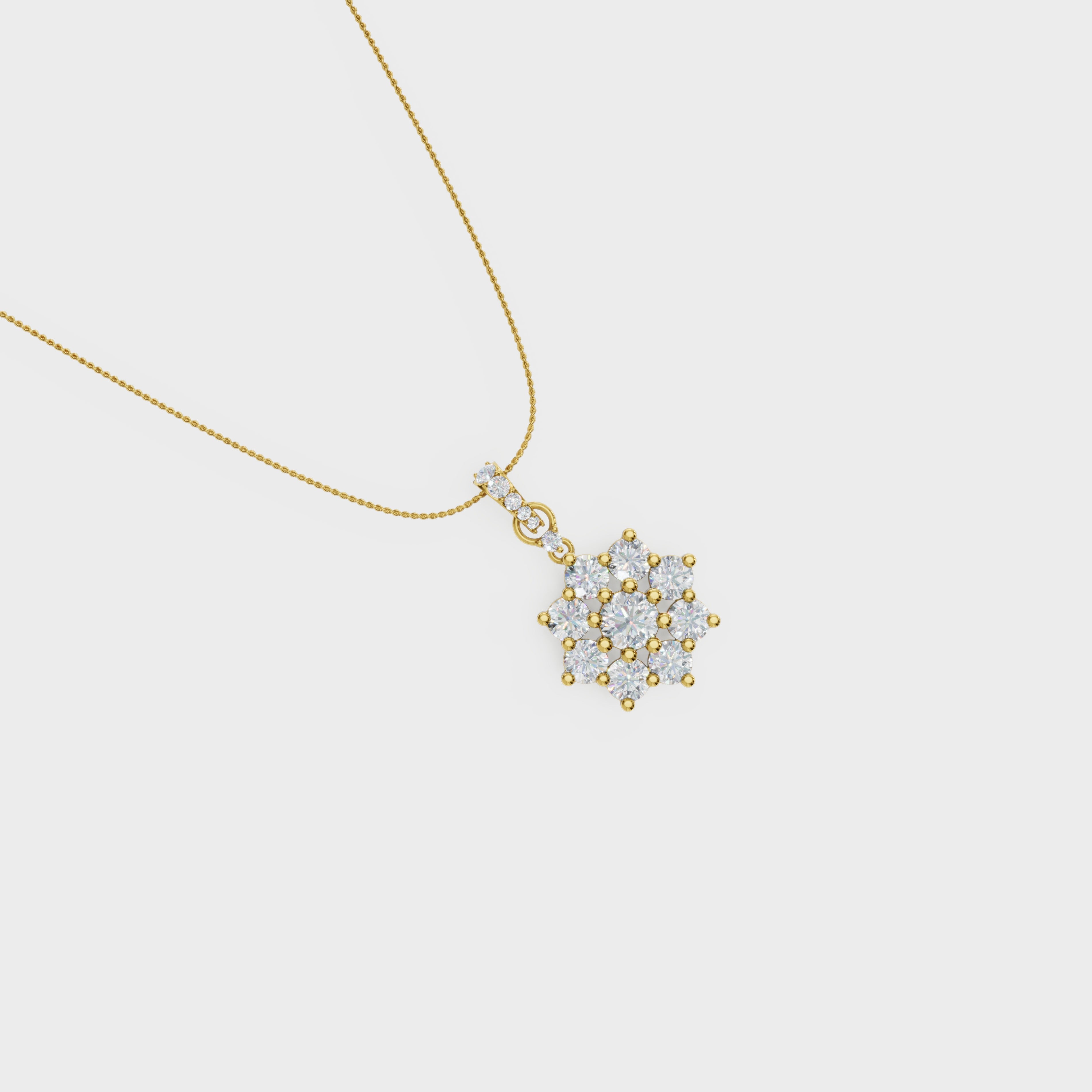 Dahila Diamond Cluster Pendant