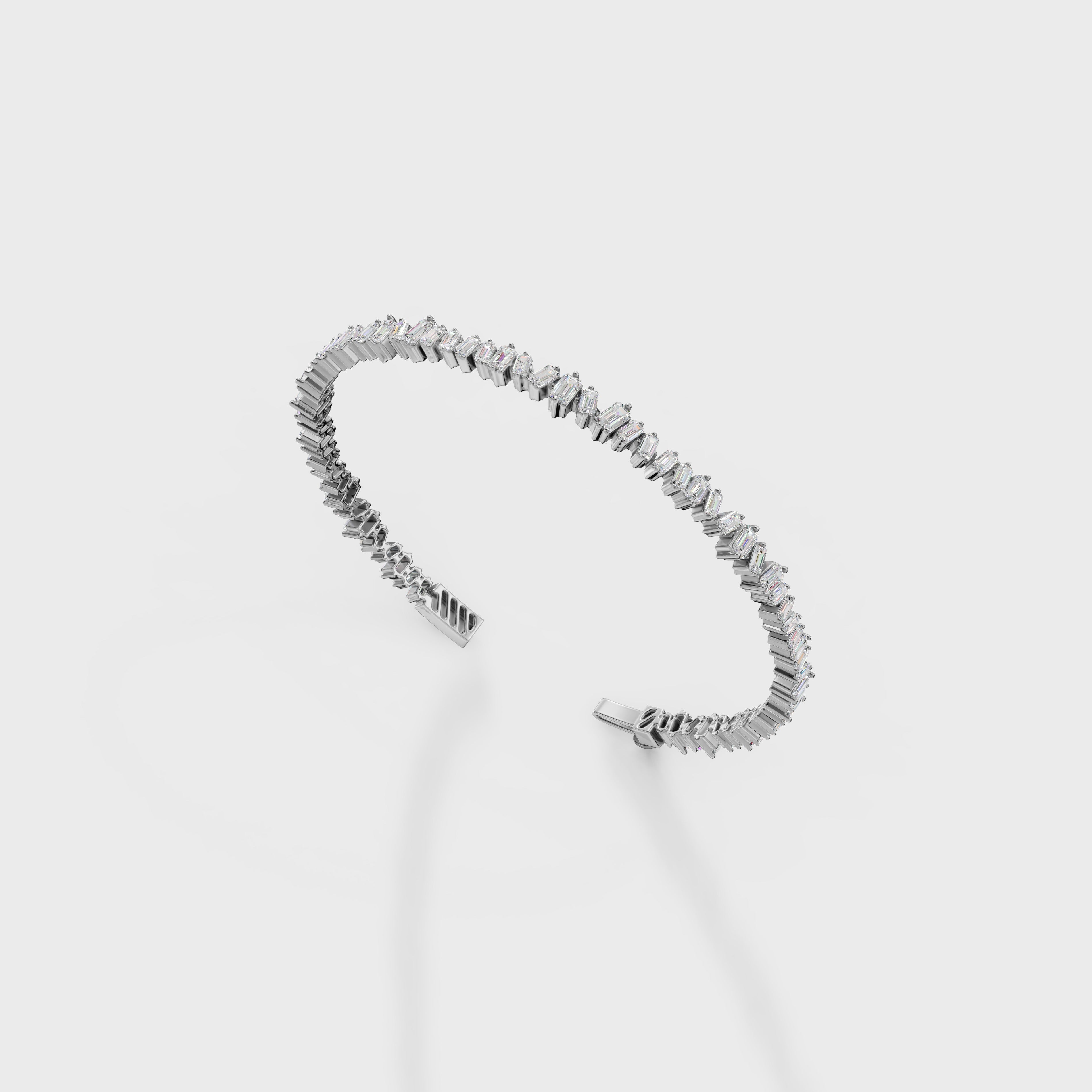 Linear Luxe Baguette Cut Bracelet