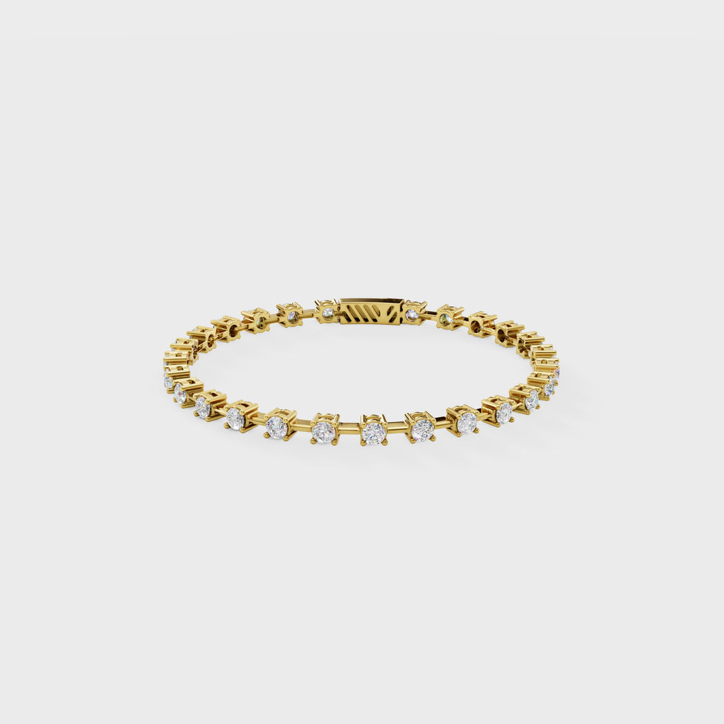 Prong-Set Diamond Tennis Cuff