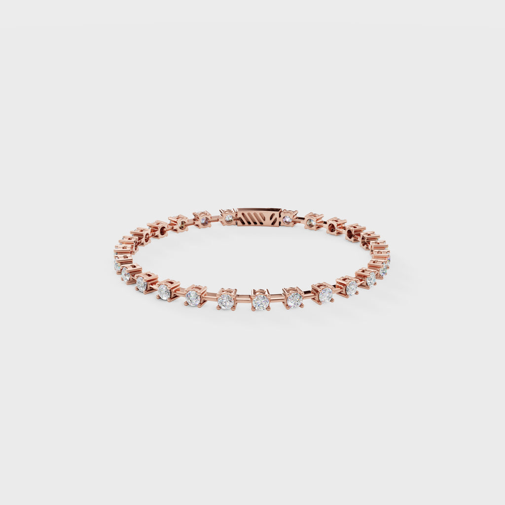 Prong-Set Diamond Tennis Cuff