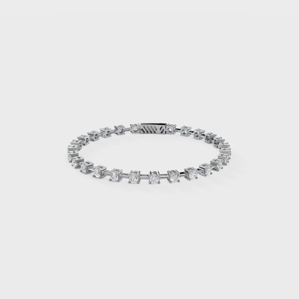 Prong-Set Diamond Tennis Cuff
