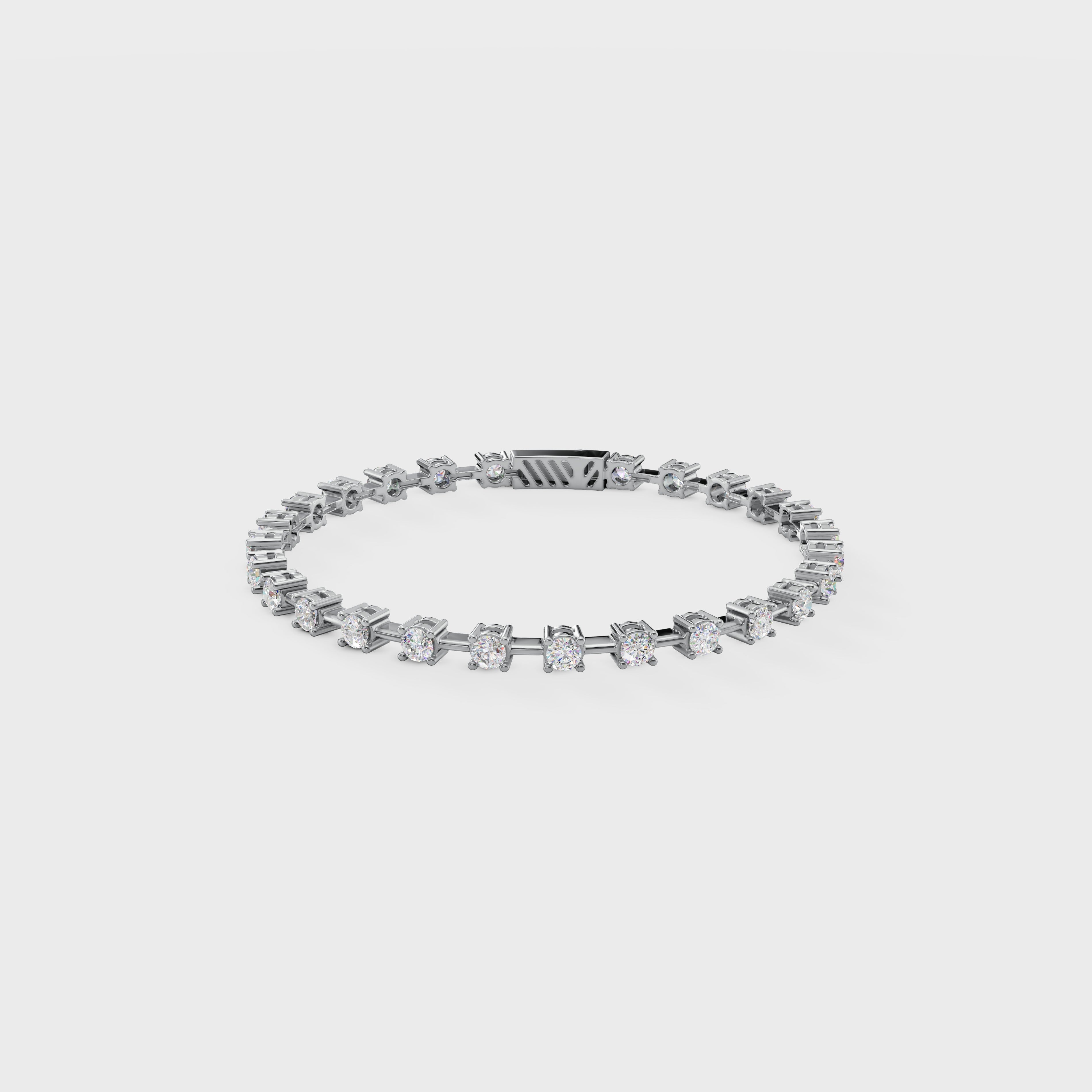 Prong-Set Diamond Tennis Cuff