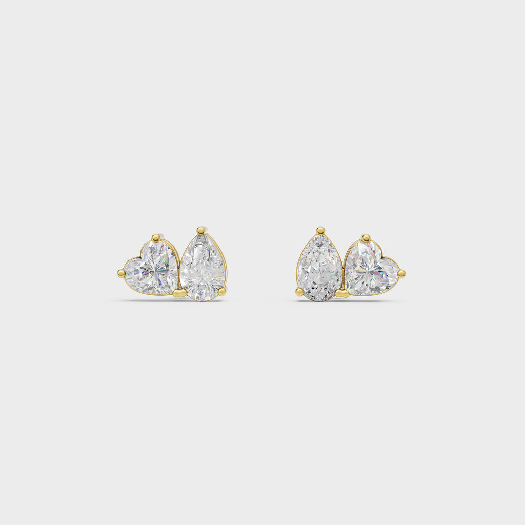 Heart &  Pear Studs