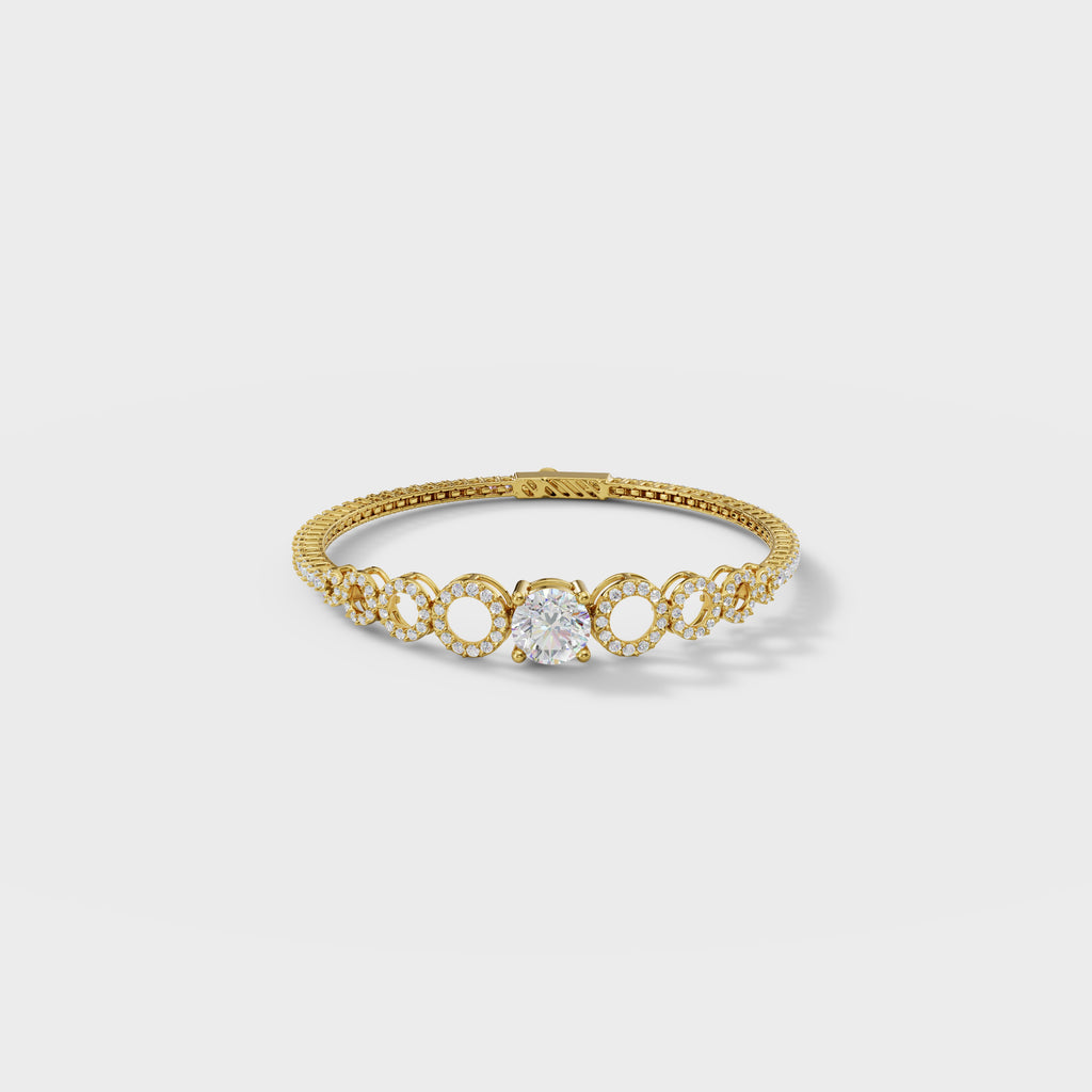 Halo Circle Solitaire Bracelet