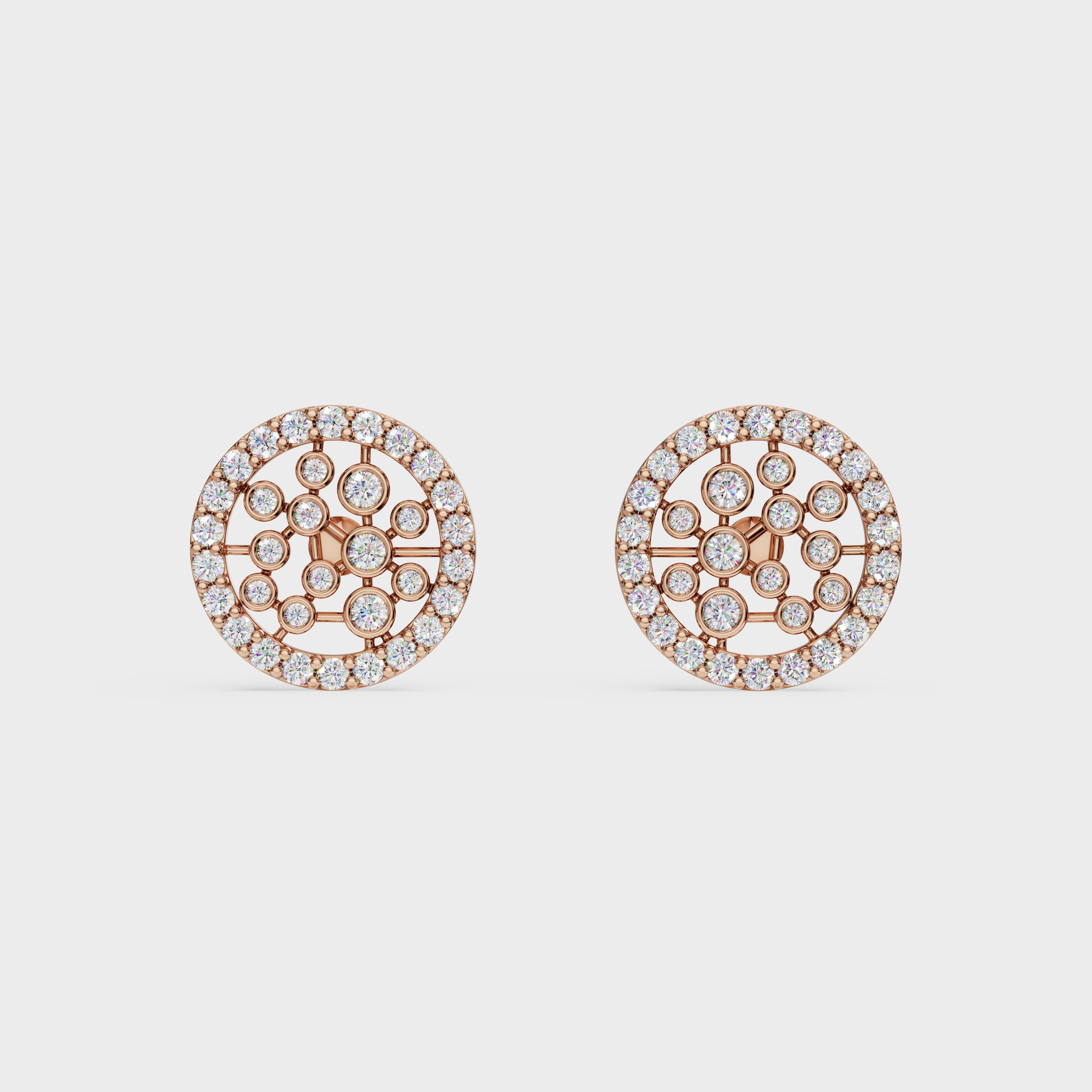 Abstract Cluster Stud Earrings