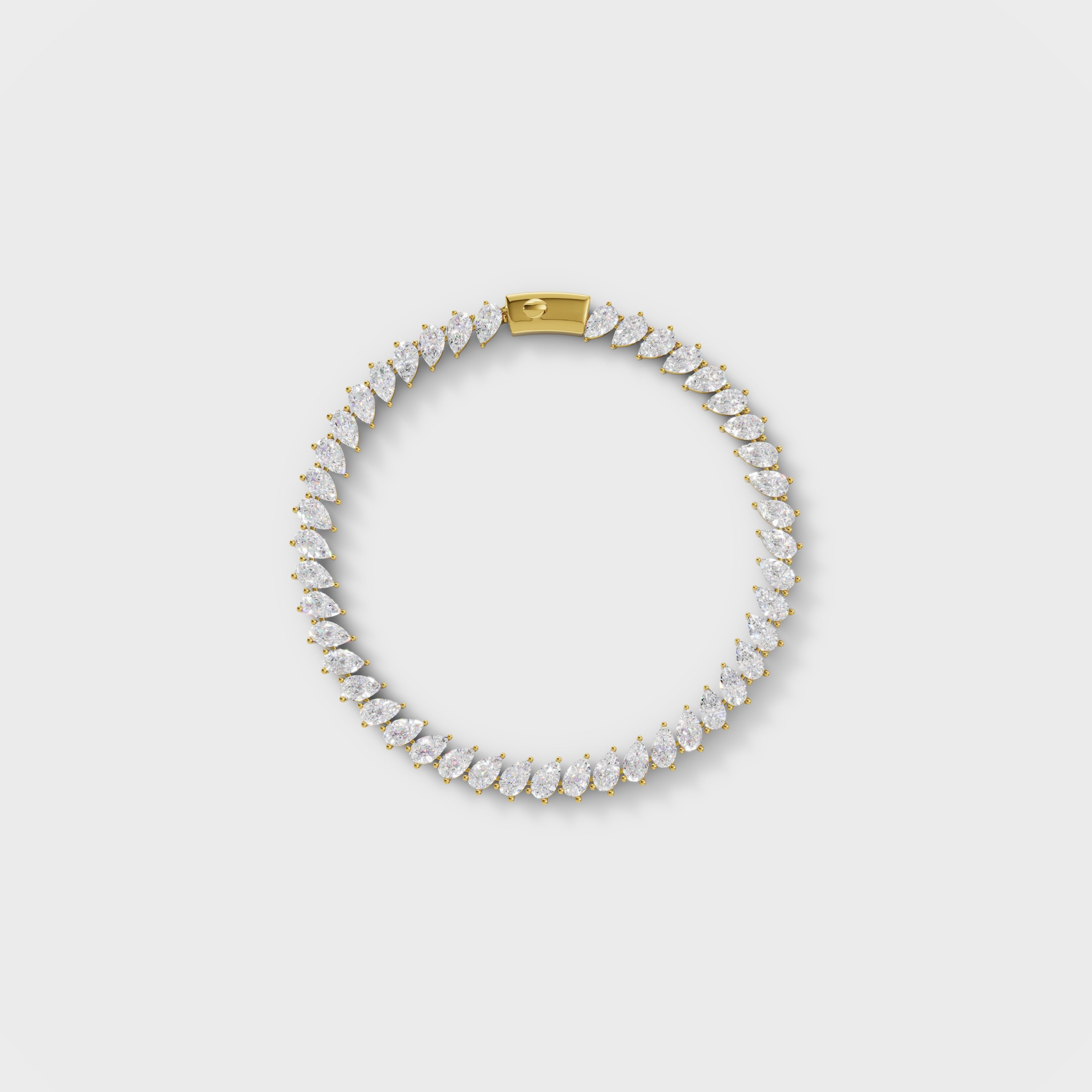 Luxe Spark Leaf Tennis Bracelet