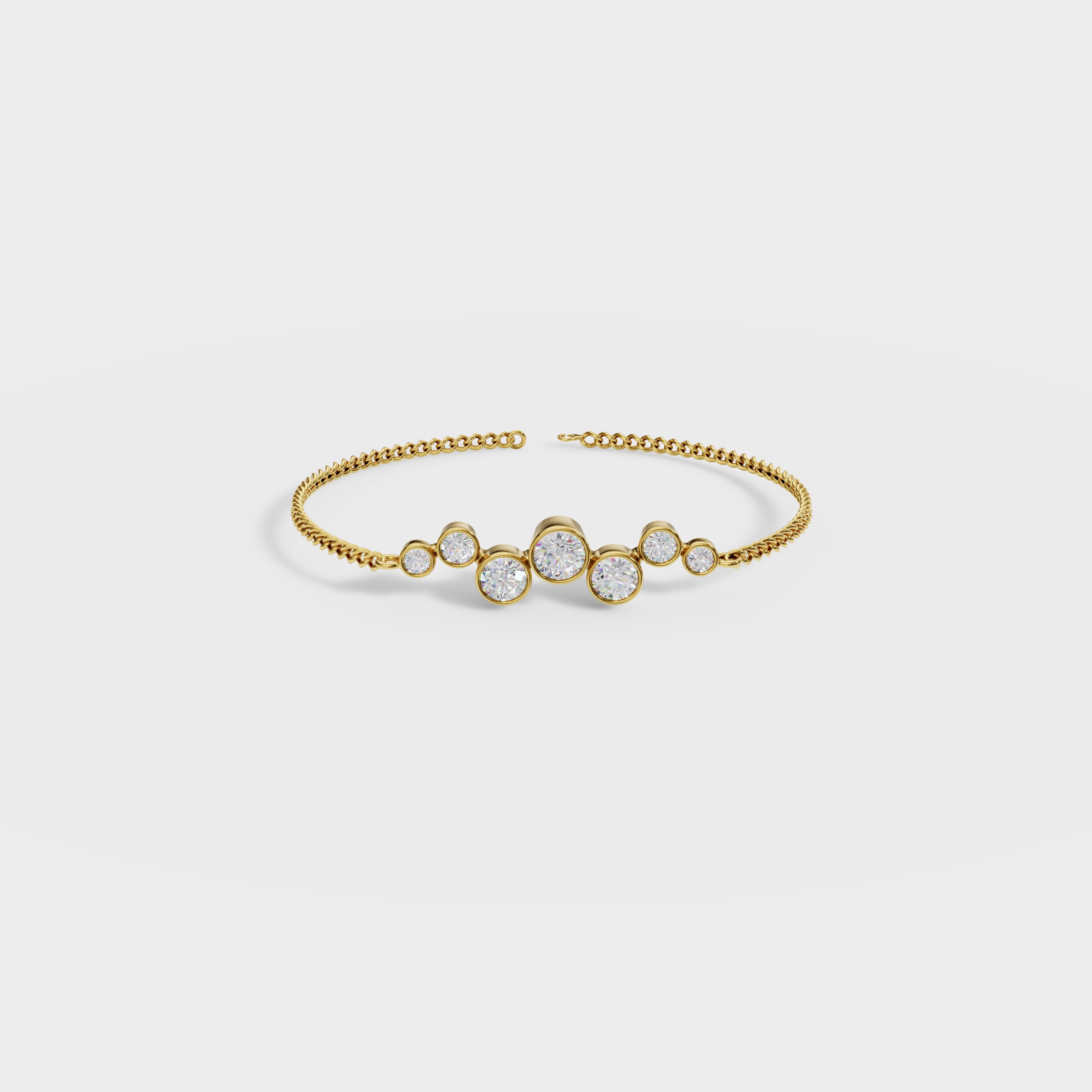 Sparkling Bezel Set Crystal Bracelet