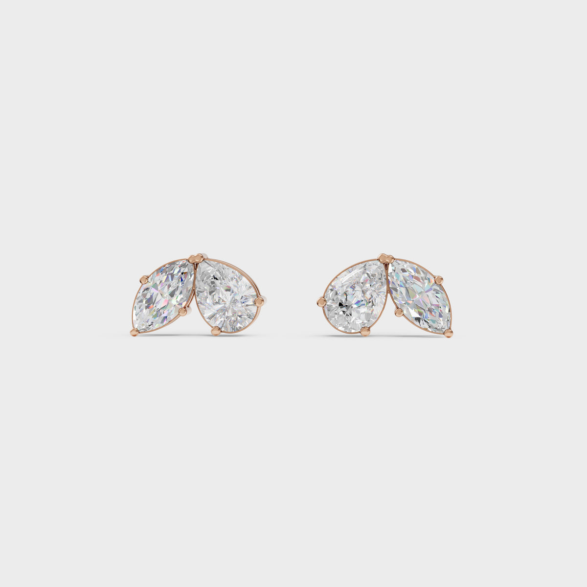 Toi Moi Pear &  Marquise Cut Stud Earrings