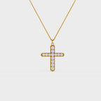 Christian Cross Round Diamond Pendant
