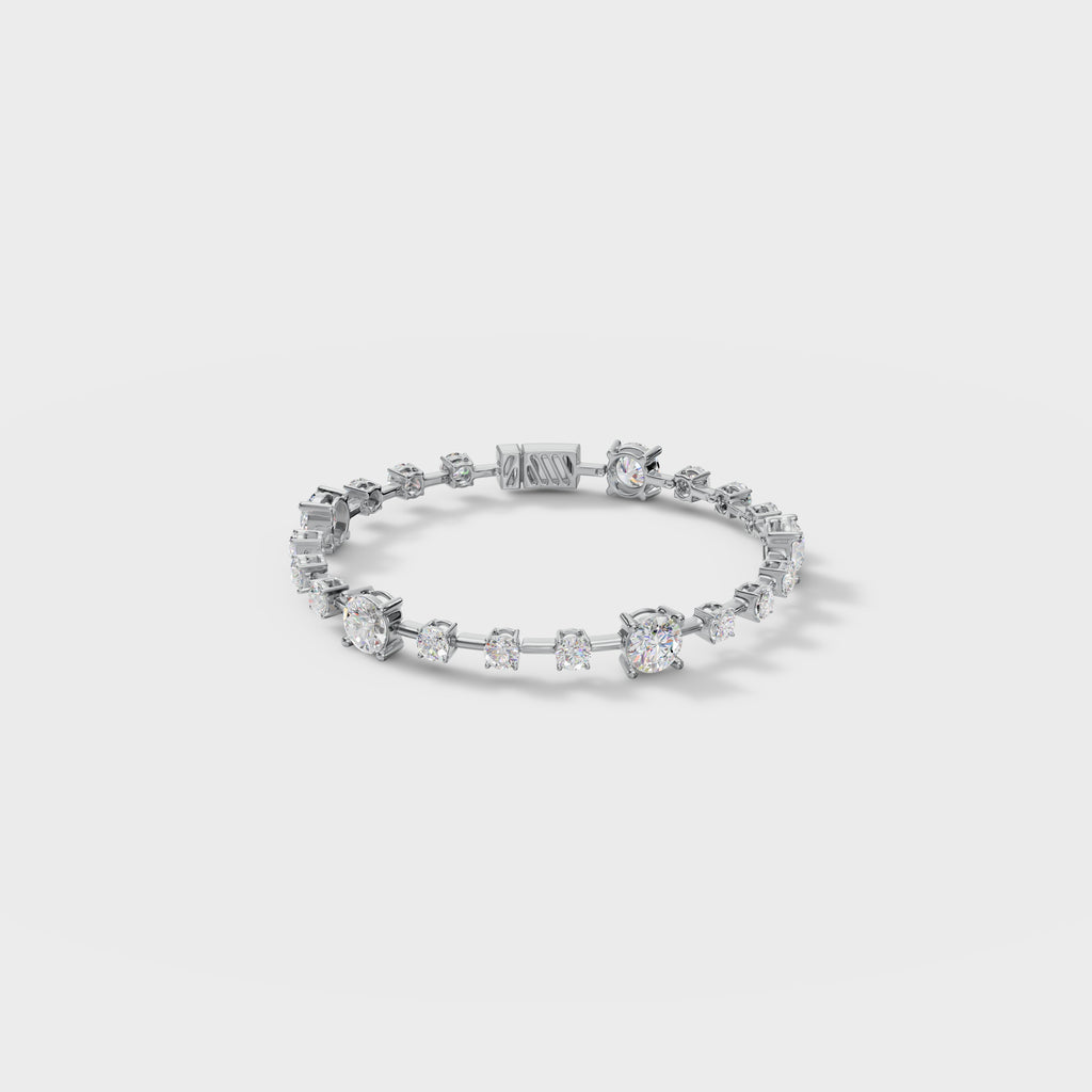 Elegant Round Cut Cubic Zirconia Tennis Bracelet