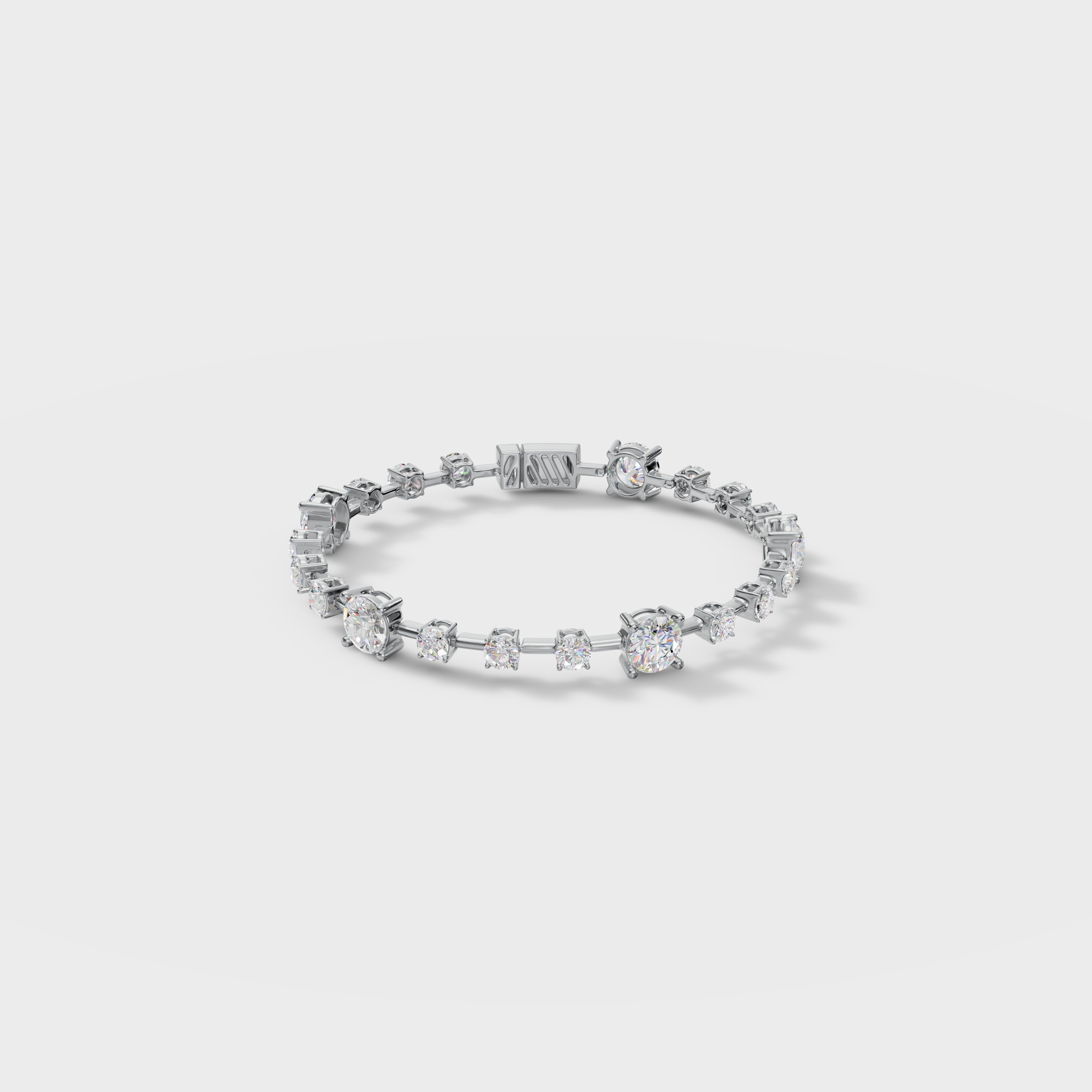 Elegant Round Cut Cubic Zirconia Tennis Bracelet
