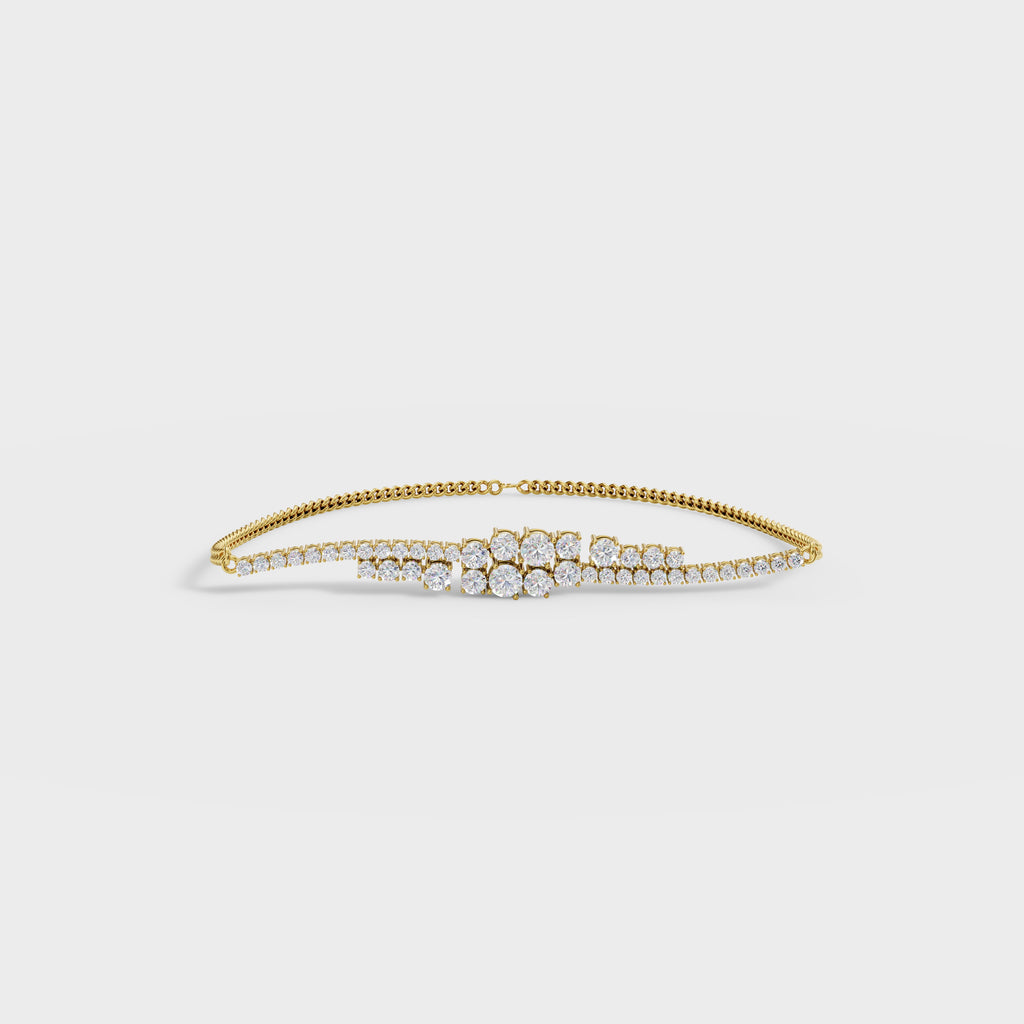 Luxury Cluster Cubic Zicronia Diamond Bracelet