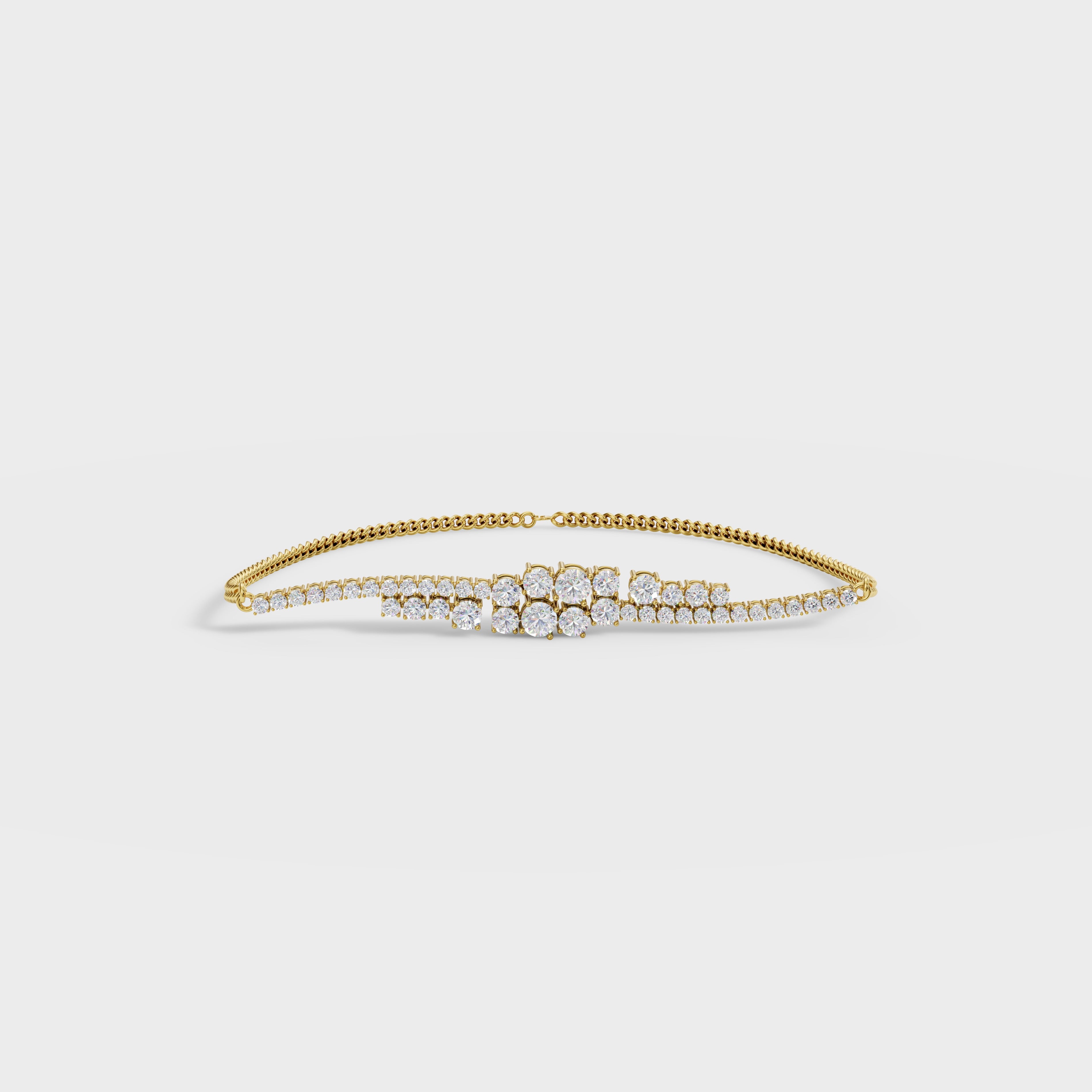 Luxury Cluster Cubic Zicronia Diamond Bracelet