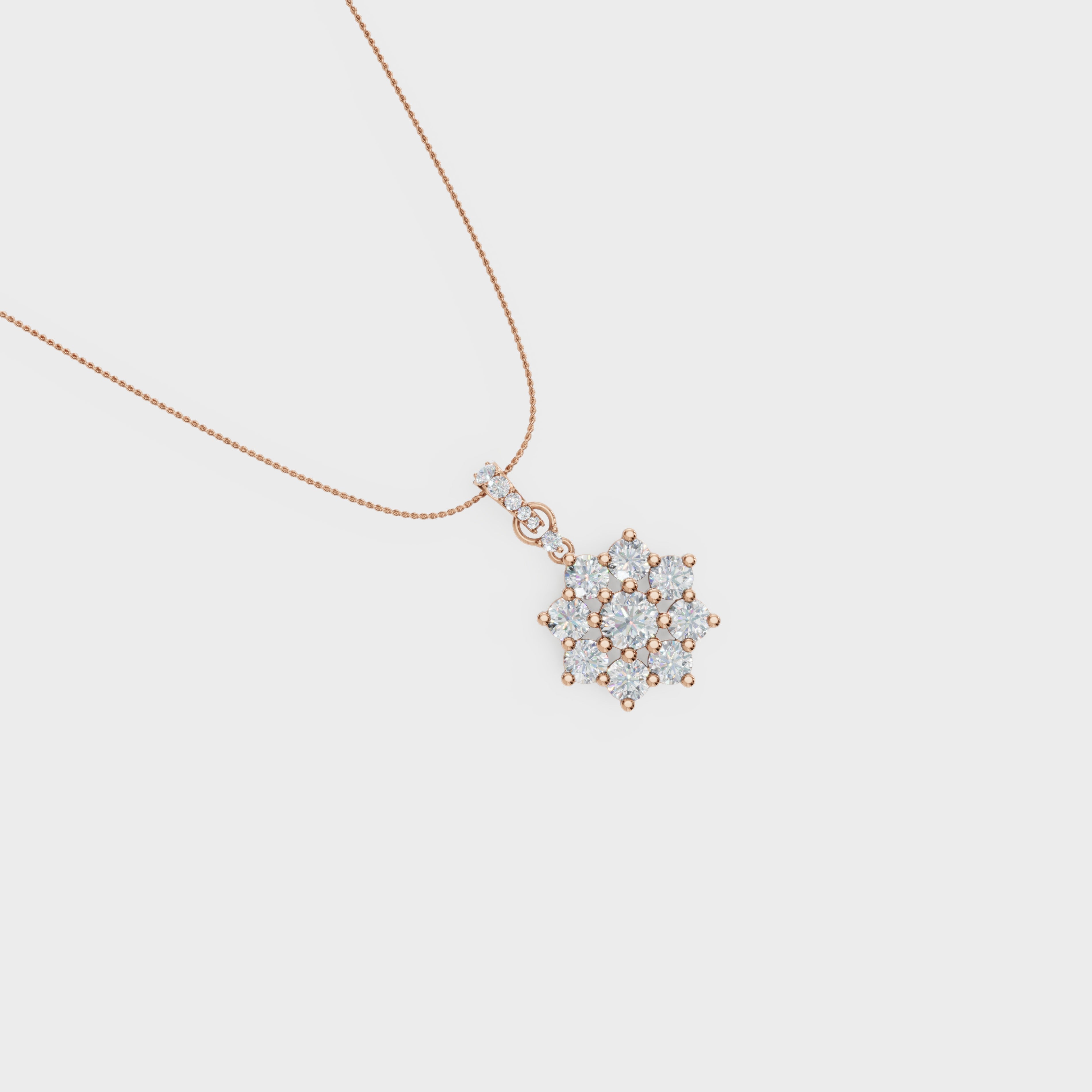 Dahila Diamond Cluster Pendant
