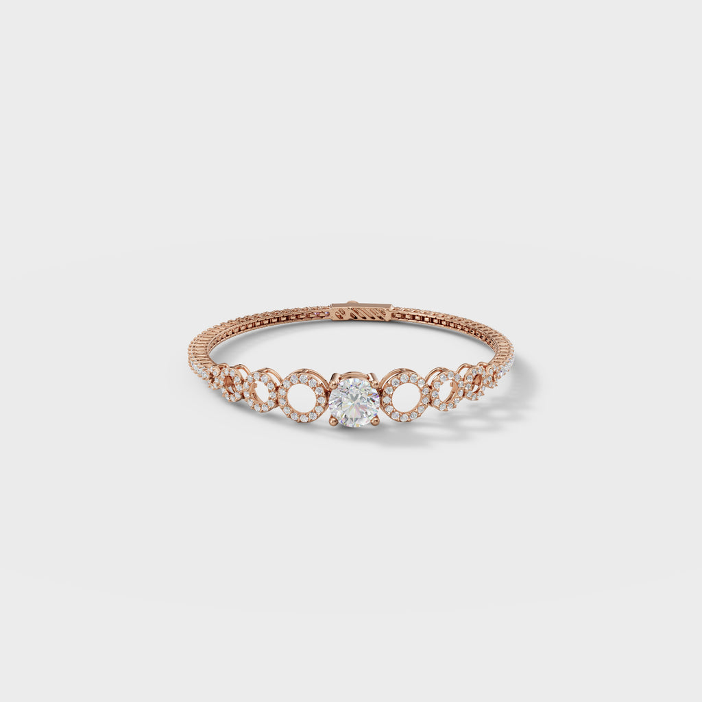 Halo Circle Solitaire Bracelet
