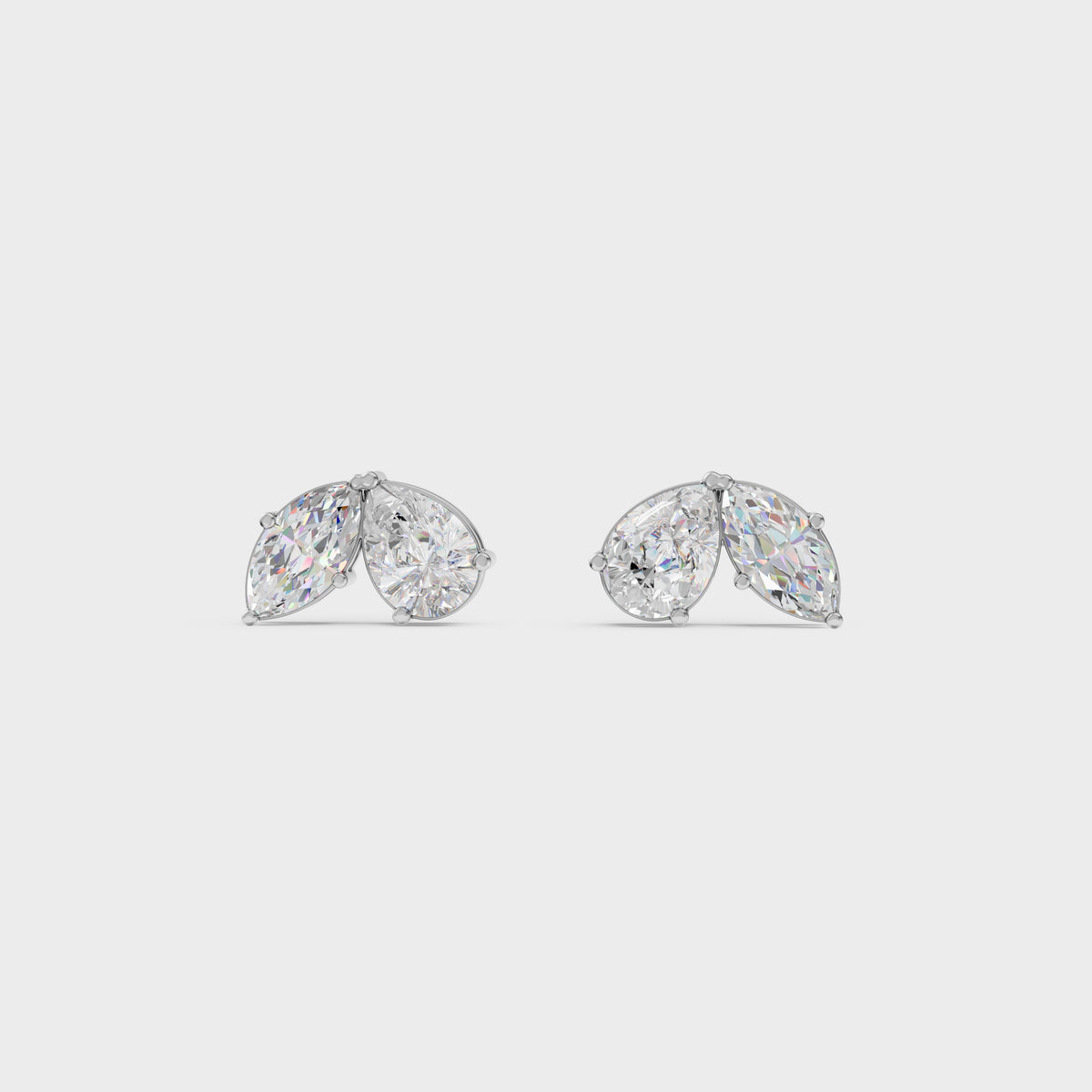 Toi Moi Pear &  Marquise Cut Stud Earrings