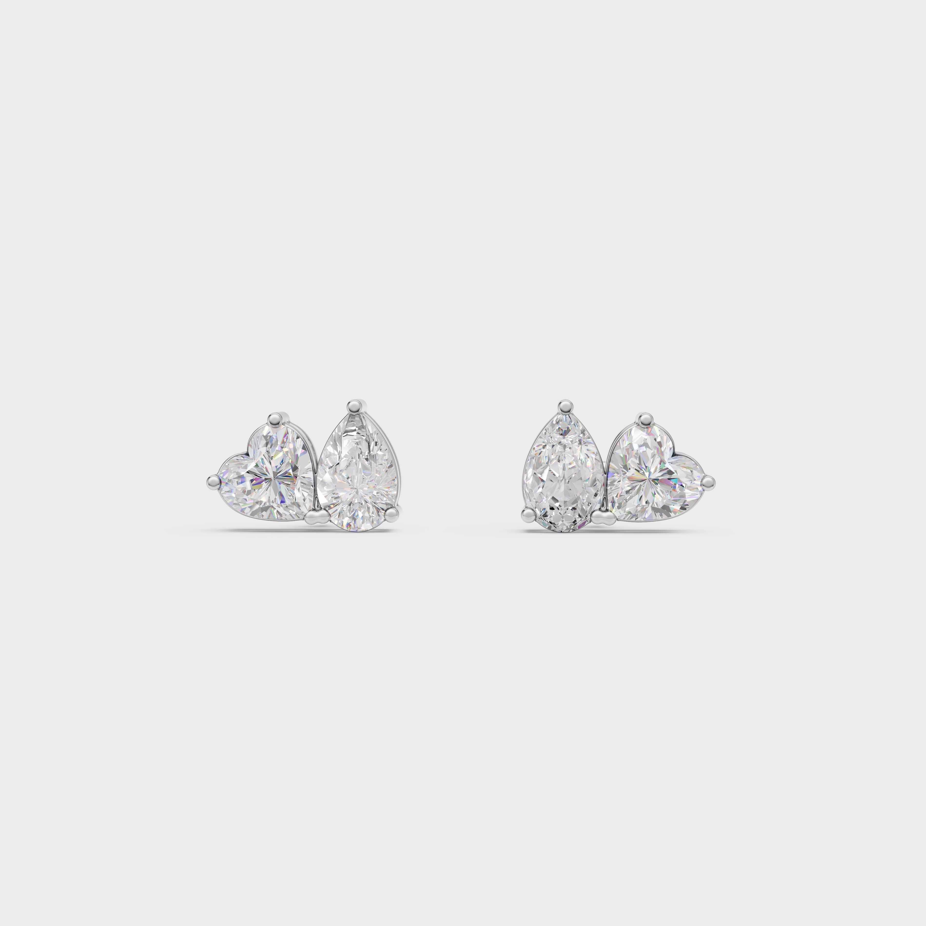 Heart &  Pear Studs