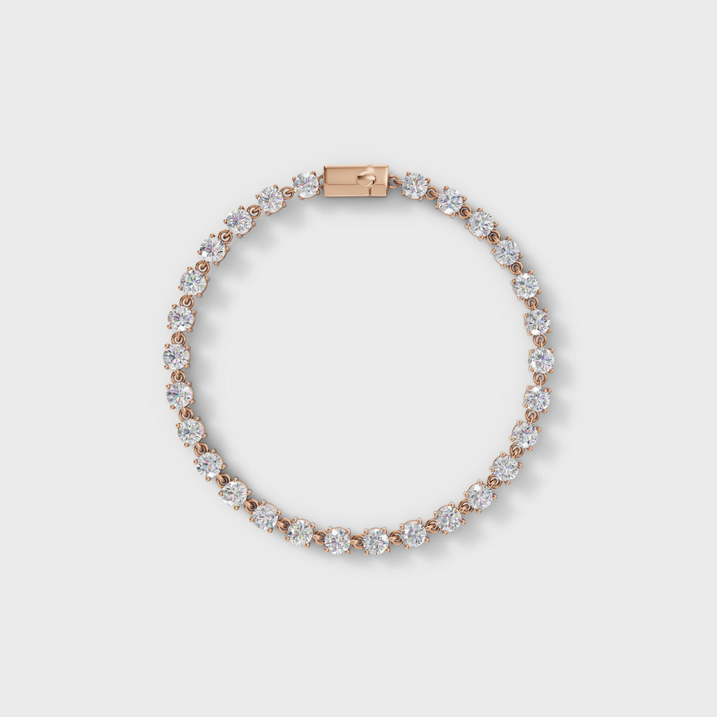 Round Cut Diamond Tennis Bracelet