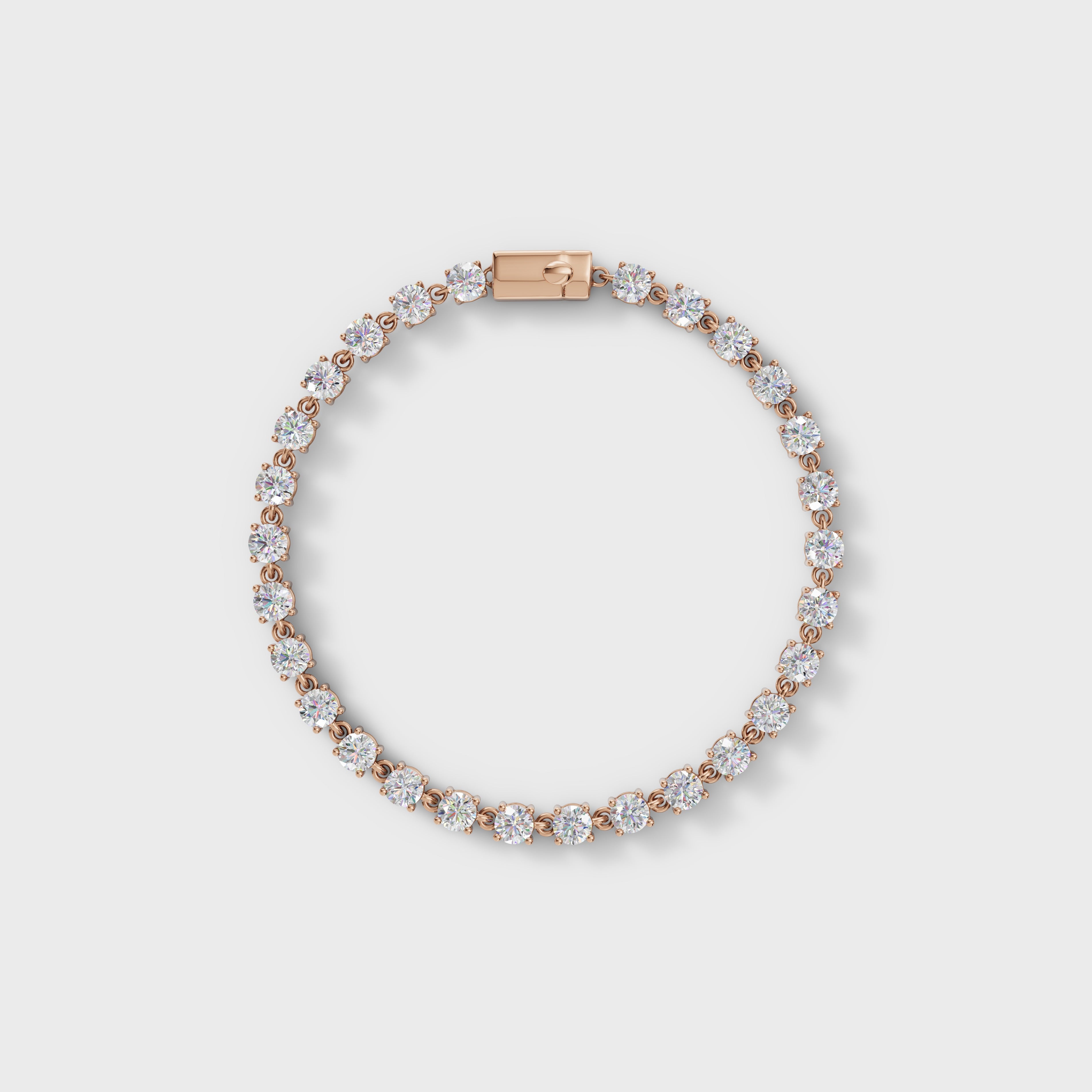 Round Cut Diamond Tennis Bracelet