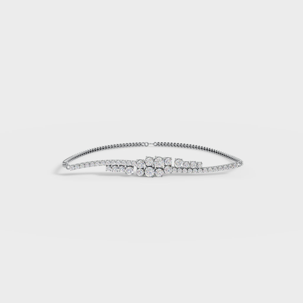 Luxury Cluster Cubic Zicronia Diamond Bracelet