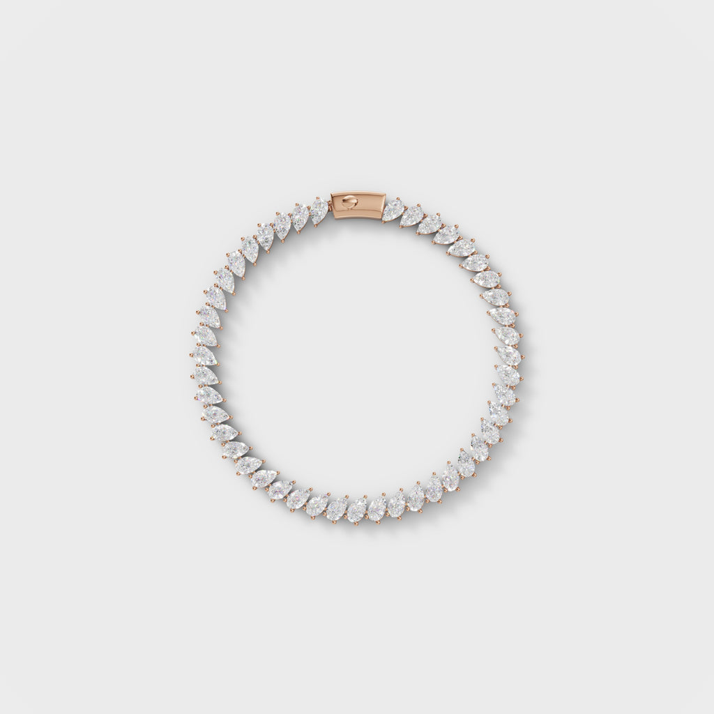 Luxe Spark Leaf Tennis Bracelet