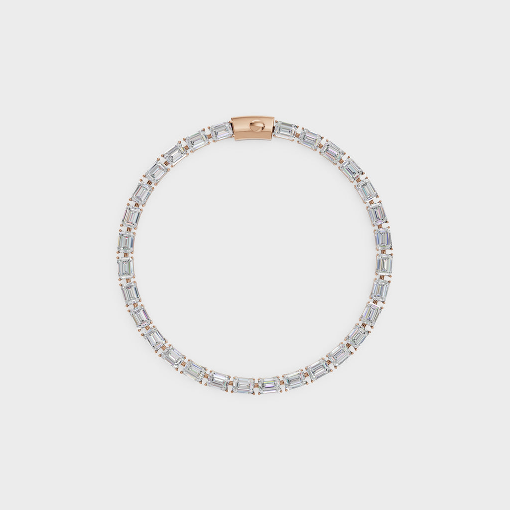 Classic Emerald Cut Diamond Bracelet
