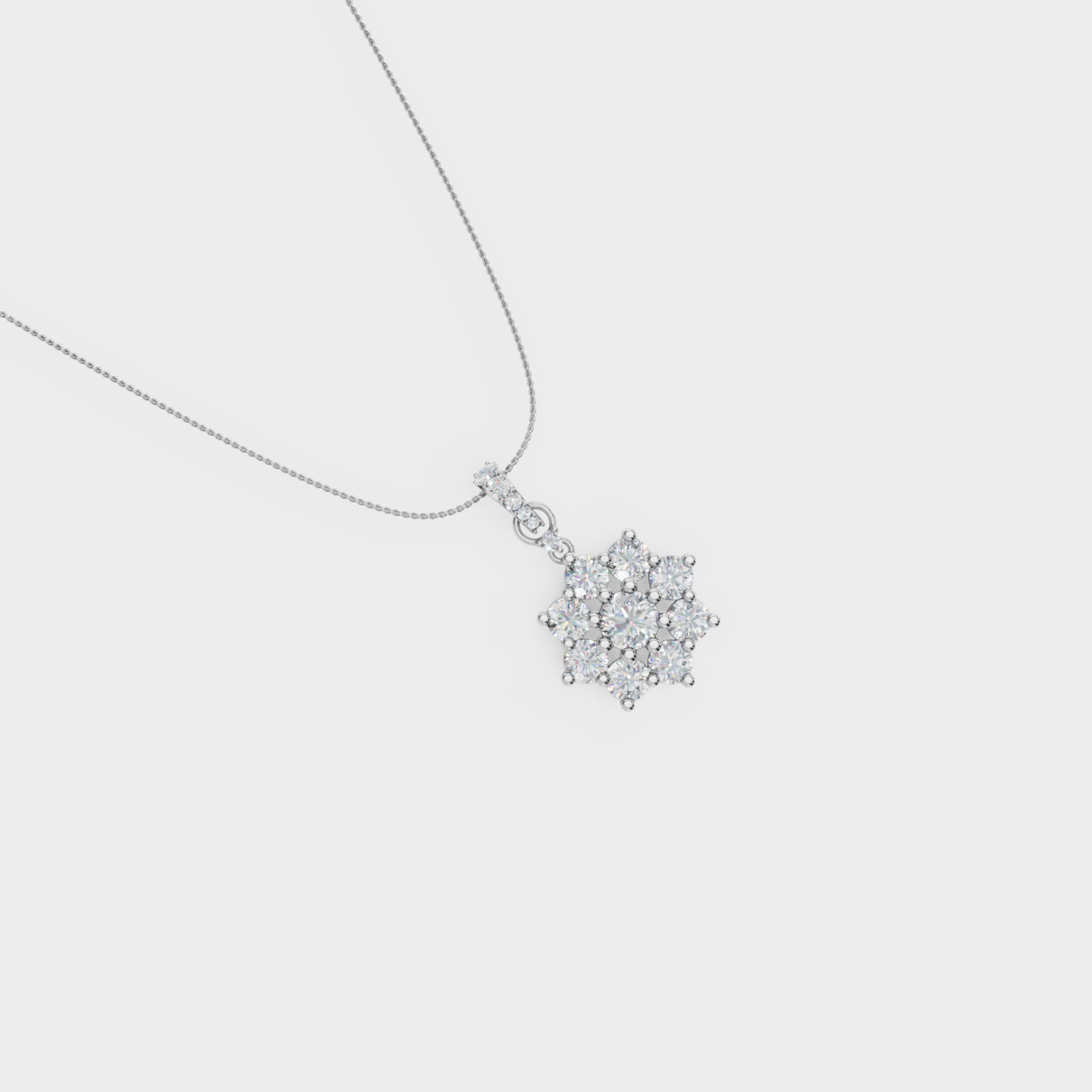 Dahila Diamond Cluster Pendant