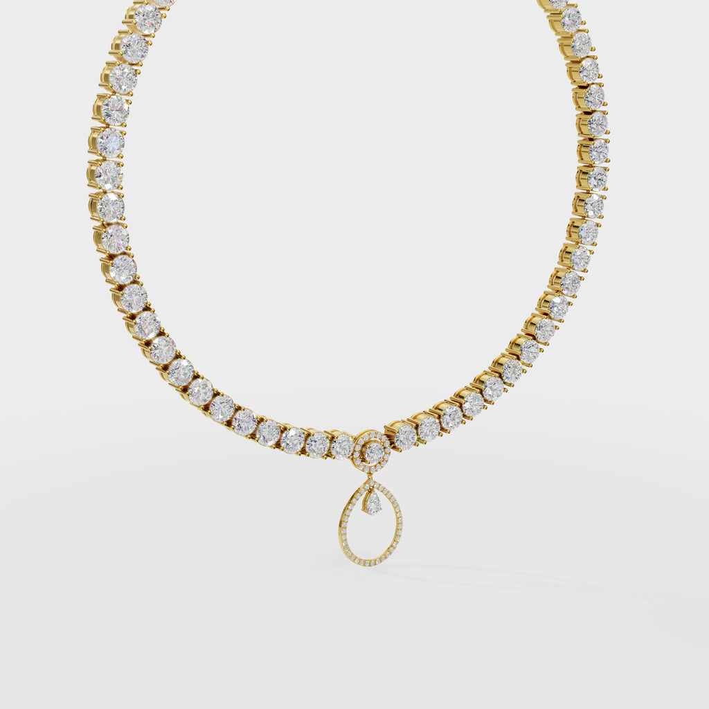 Celestial Halo Diamond Necklace