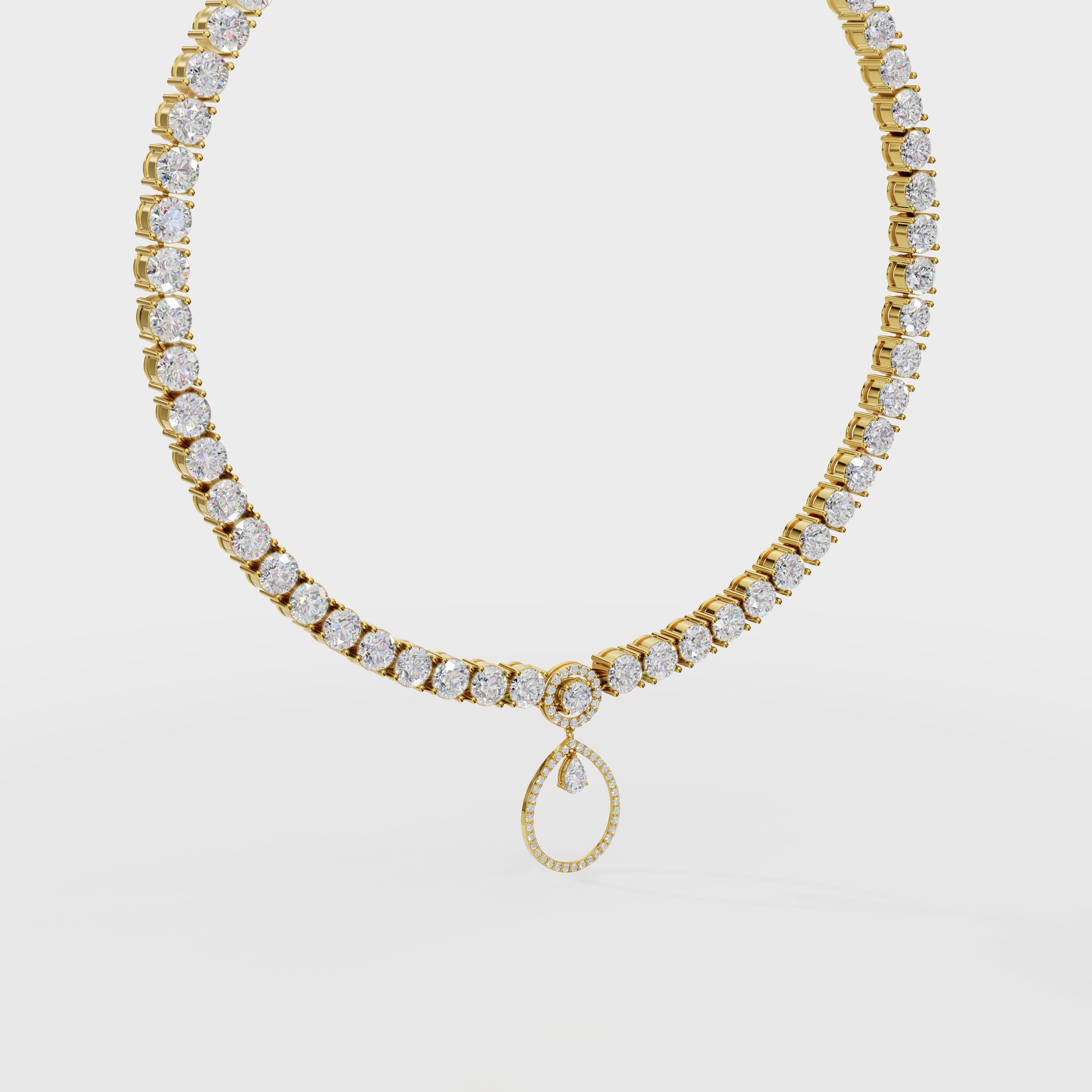 Celestial Halo Diamond Necklace