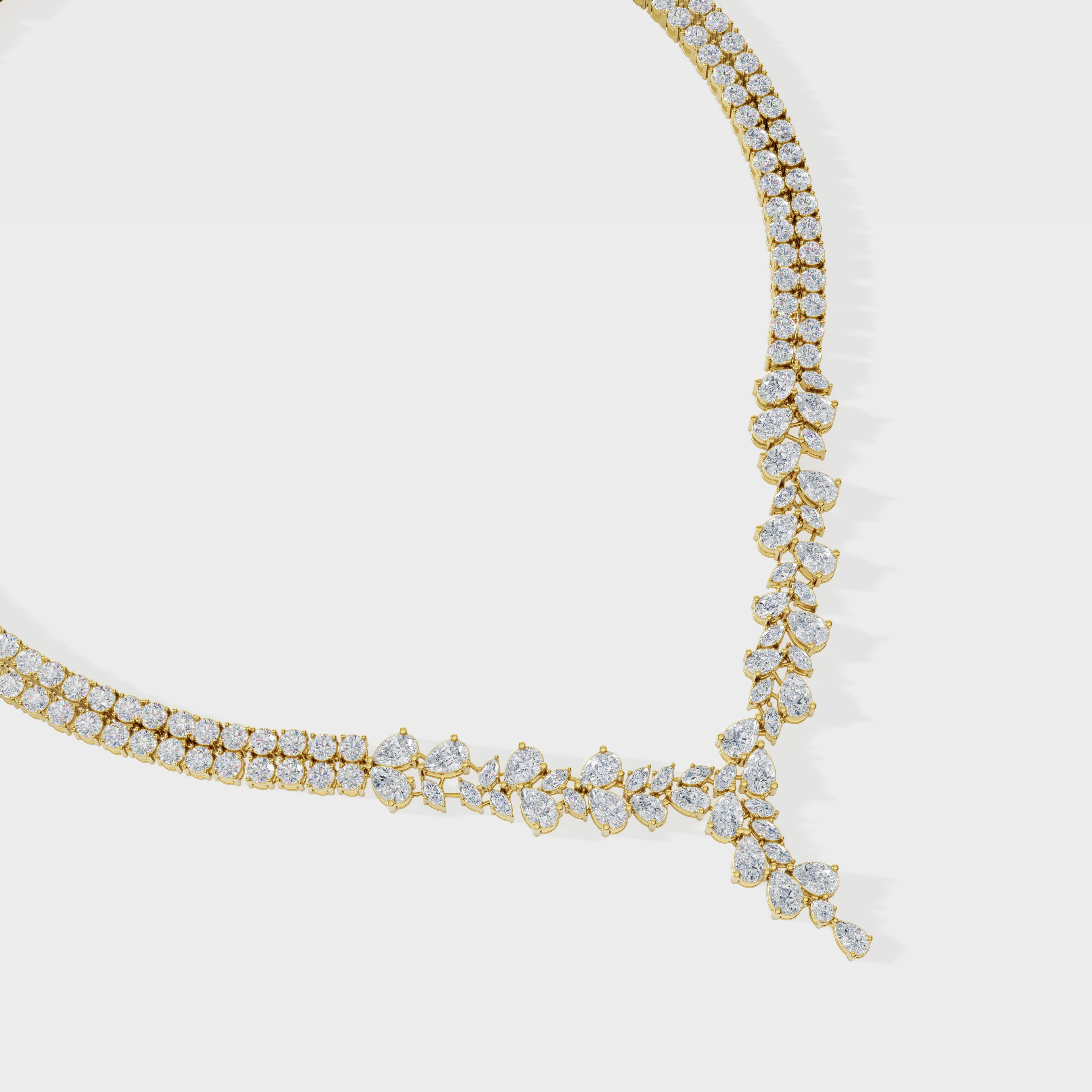 Glam leaf Diamond Statement Set