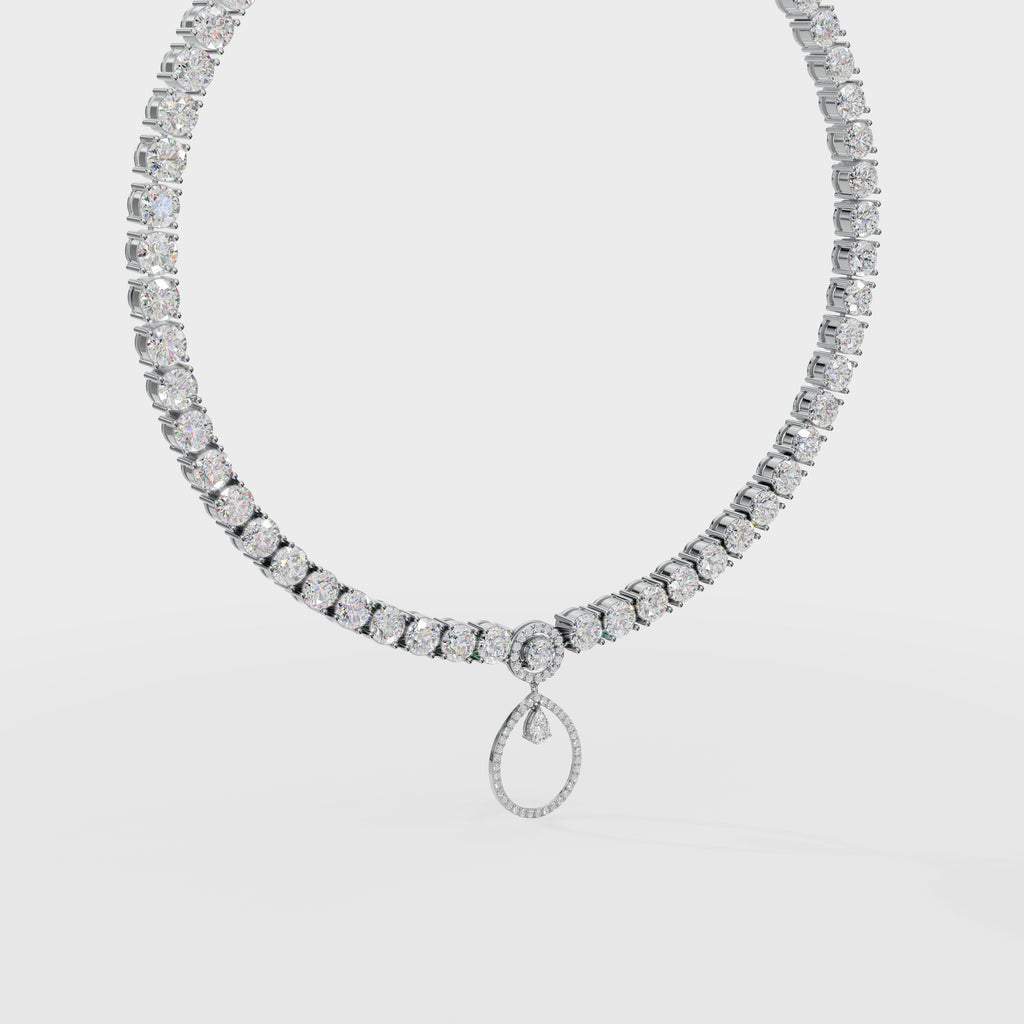 Celestial Halo Diamond Necklace