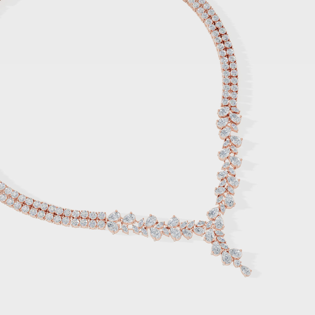 Glam leaf Diamond Statement Set