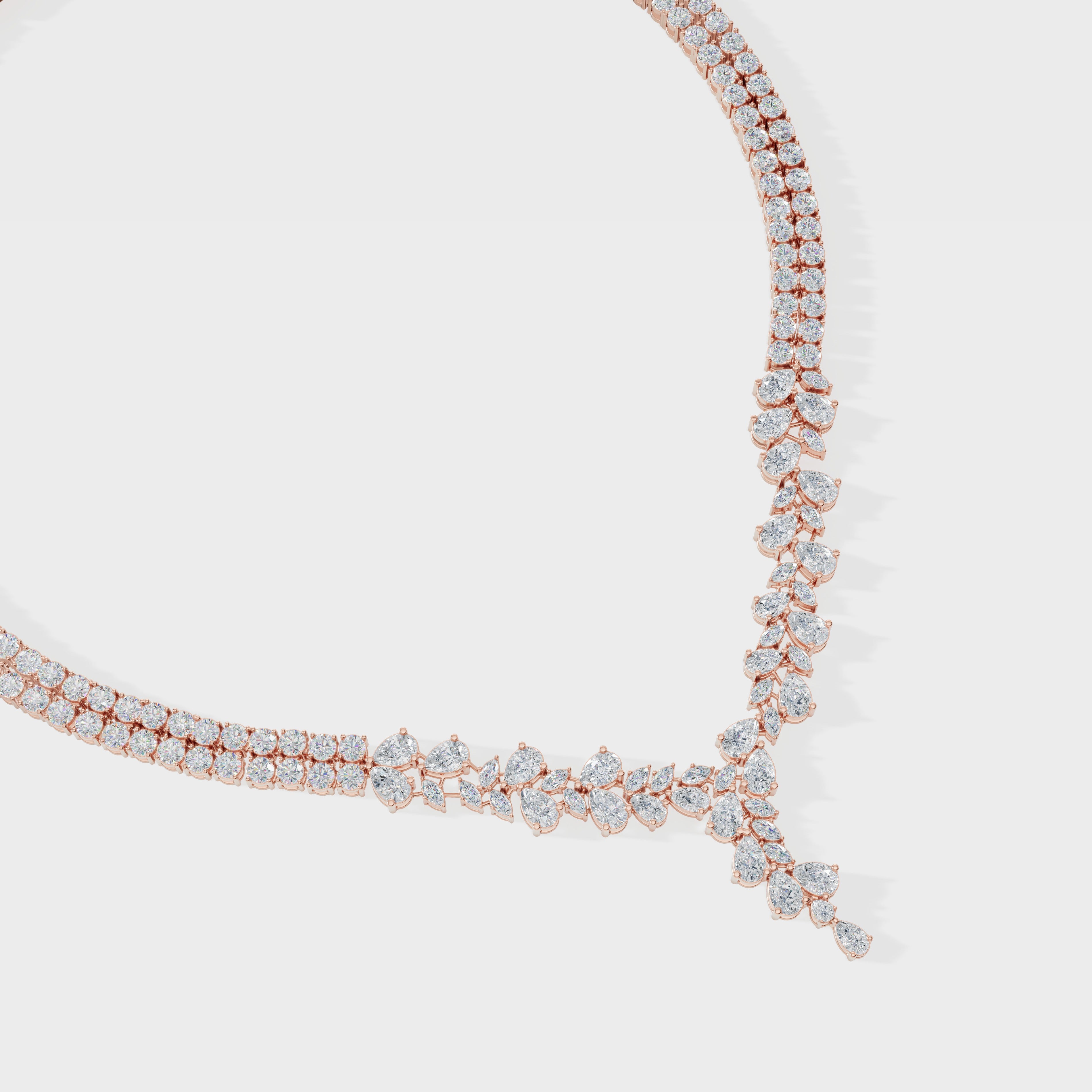 Glam leaf Diamond Statement Set