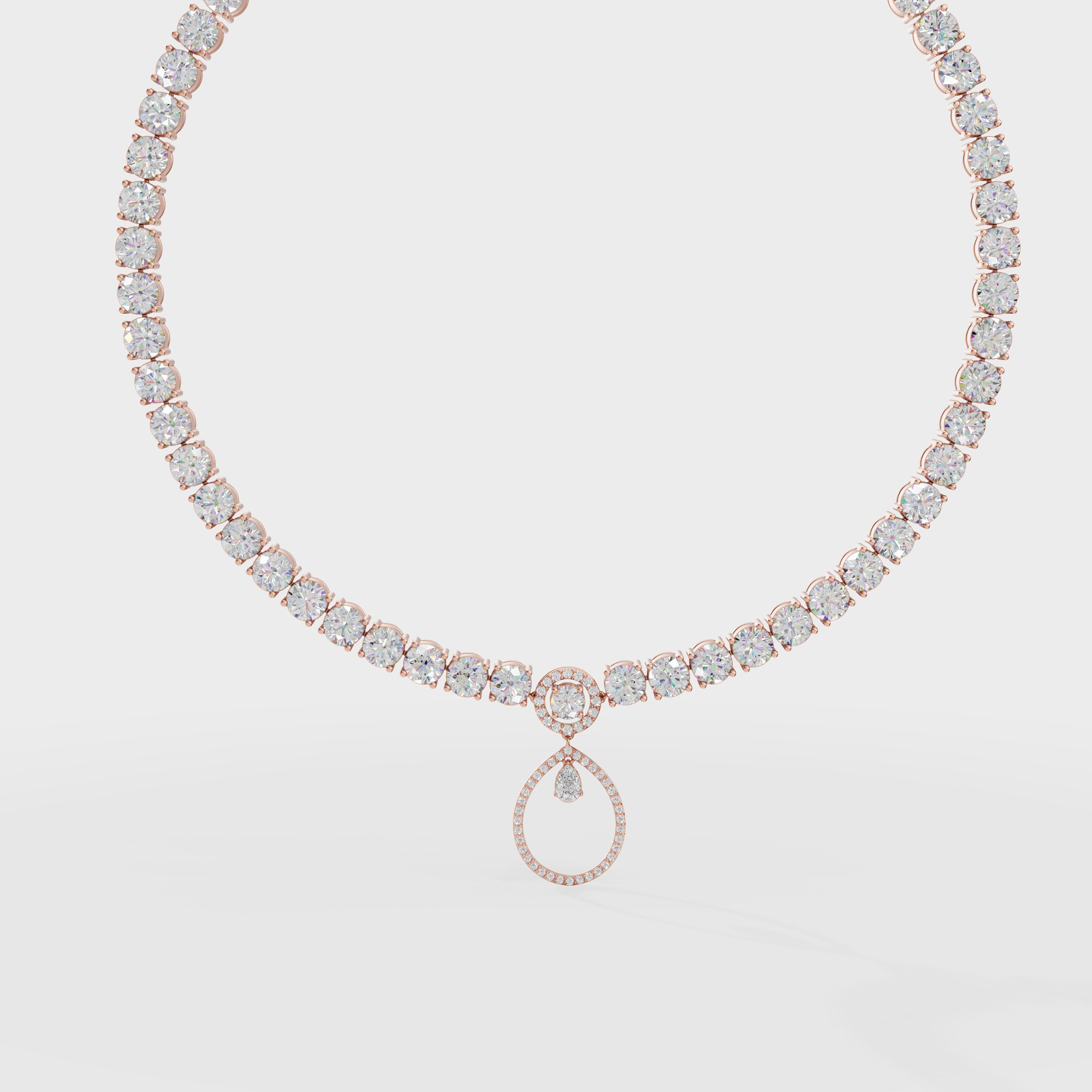 Celestial Halo Diamond Necklace