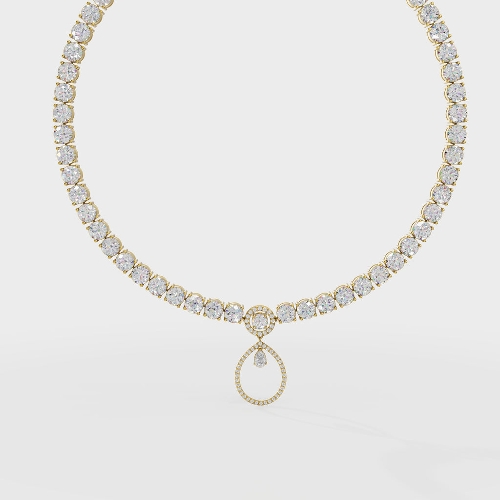 Celestial Halo Diamond Necklace