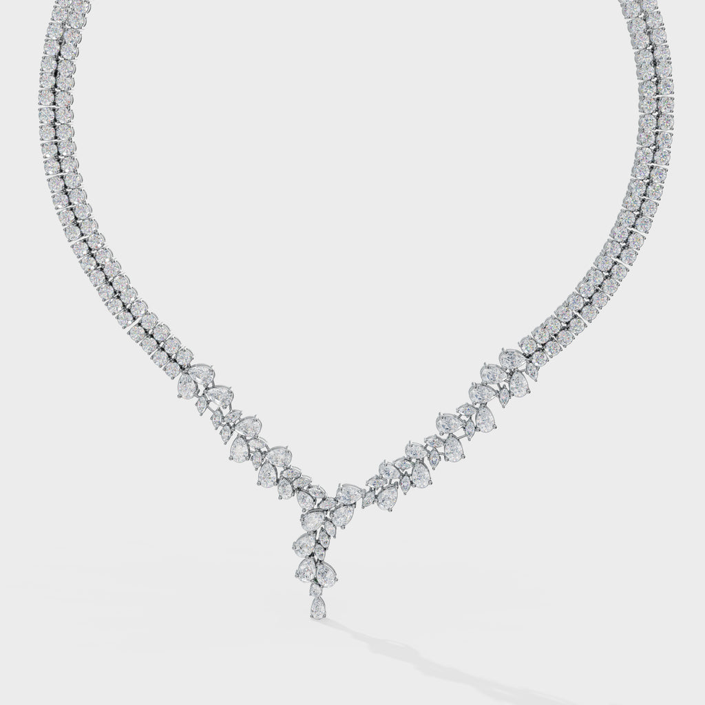 Glam leaf Diamond Statement Set