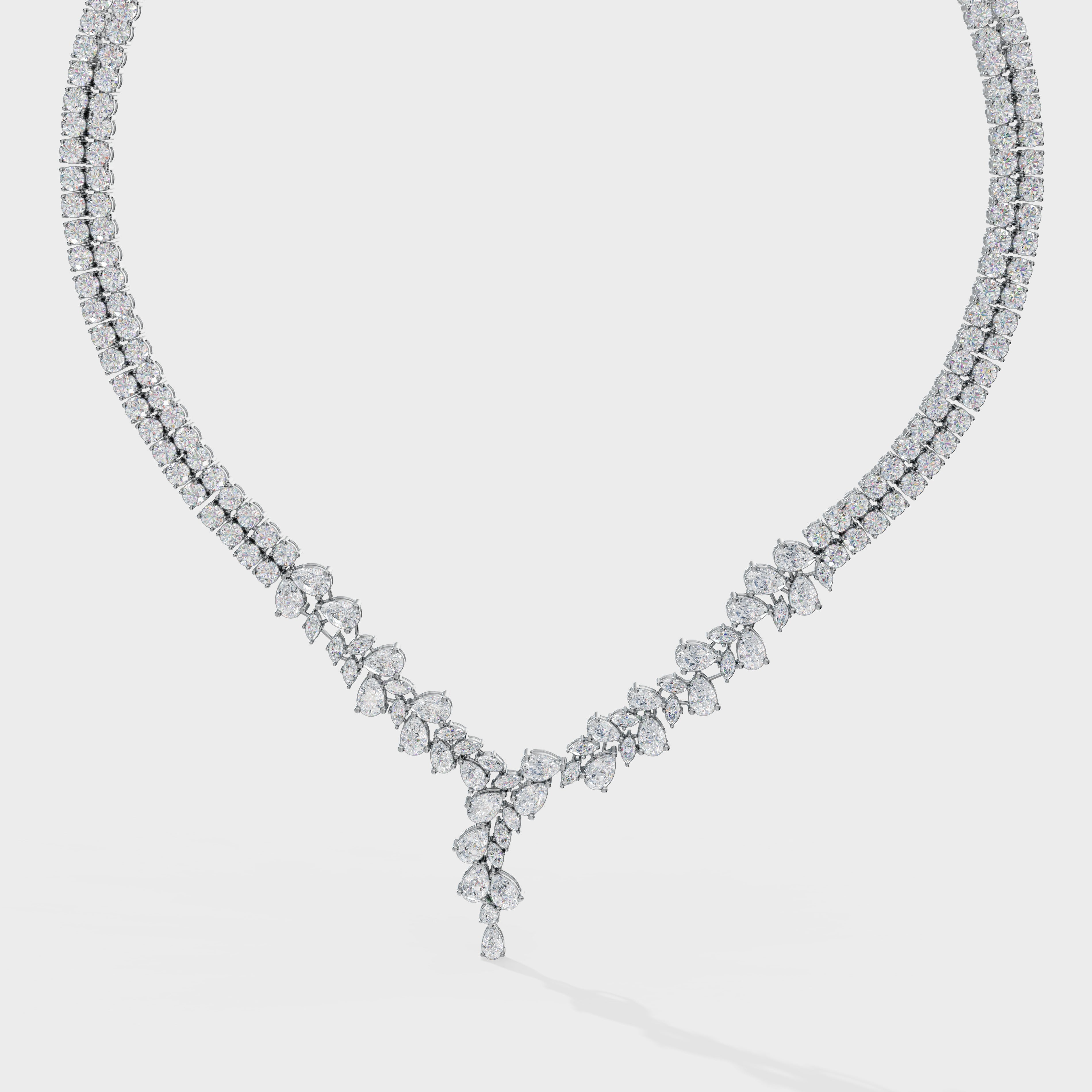 Glam leaf Diamond Statement Set