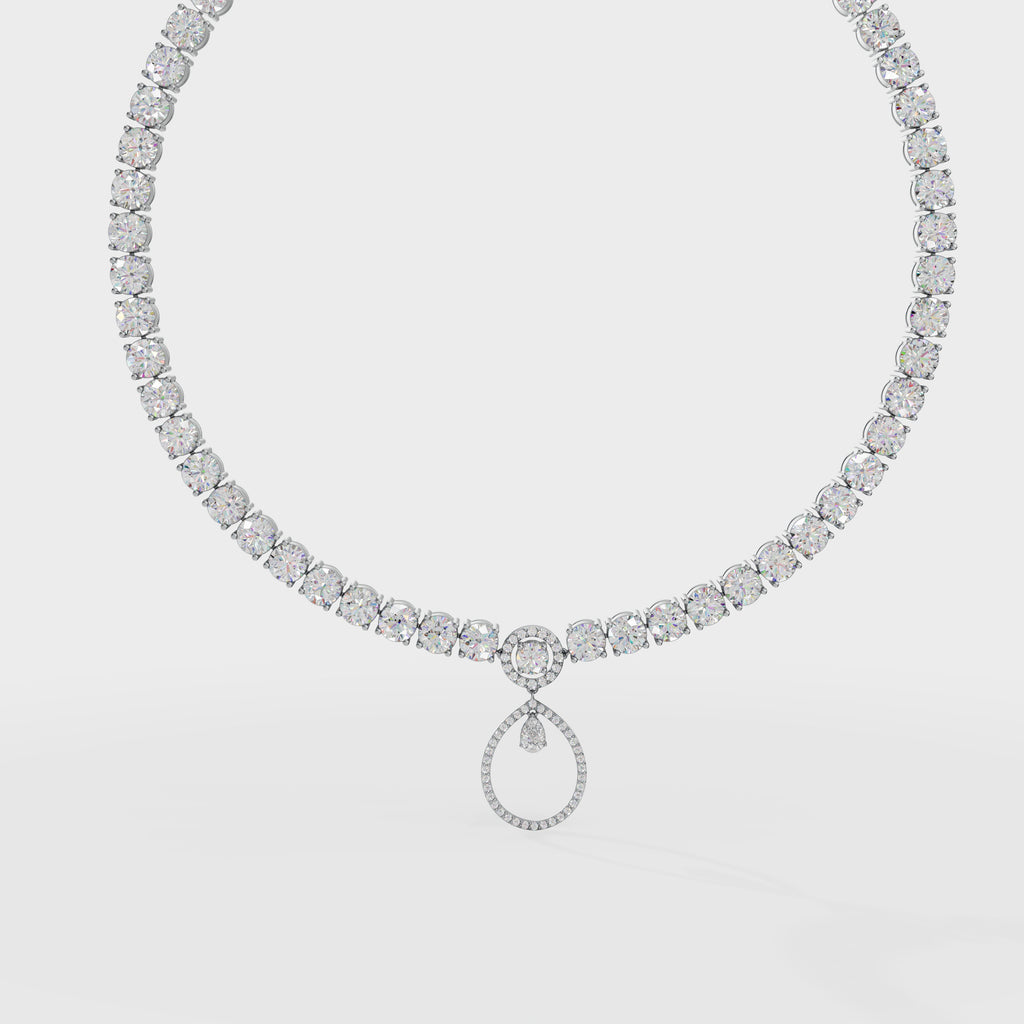 Celestial Halo Diamond Necklace