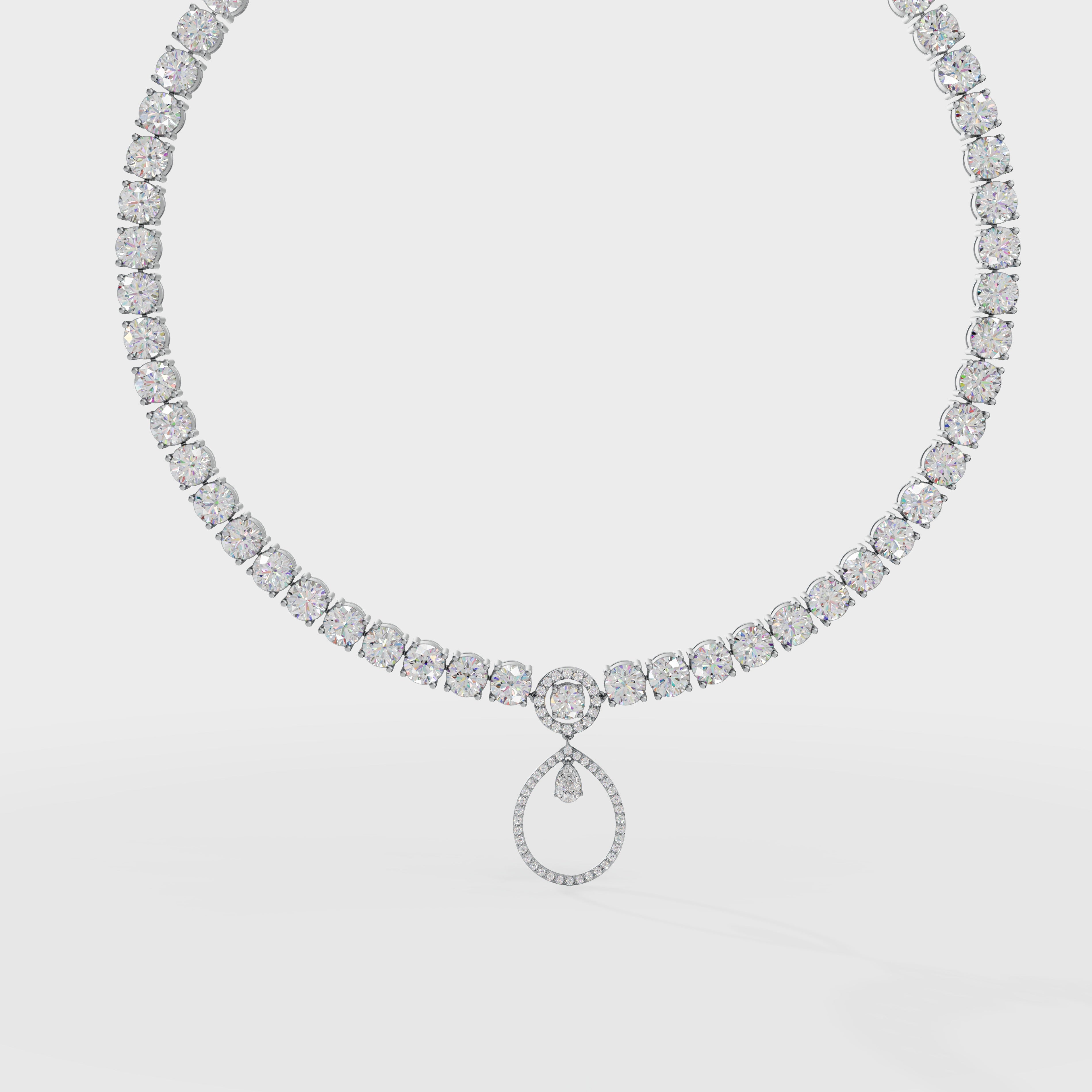 Celestial Halo Diamond Necklace