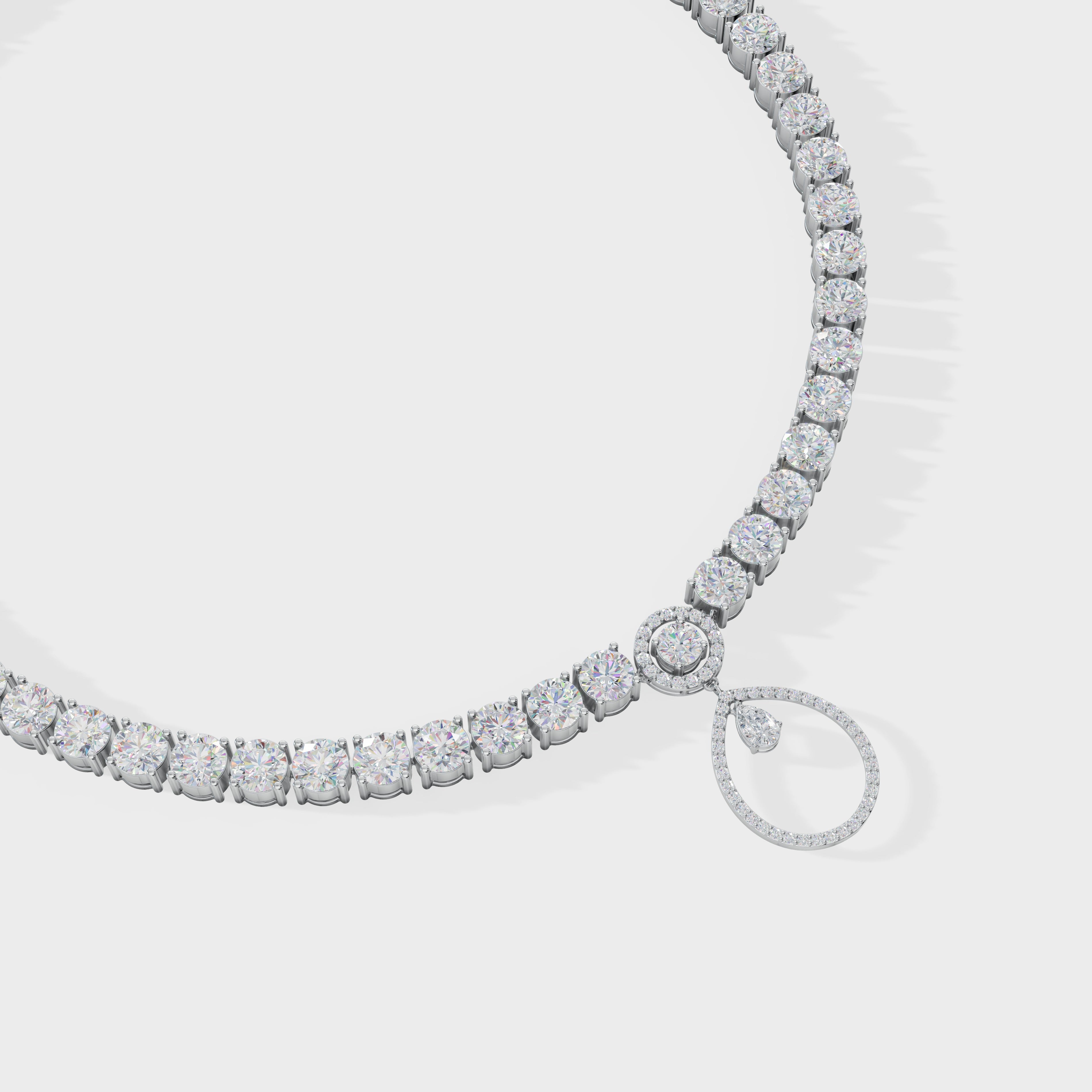 Celestial Halo Diamond Necklace