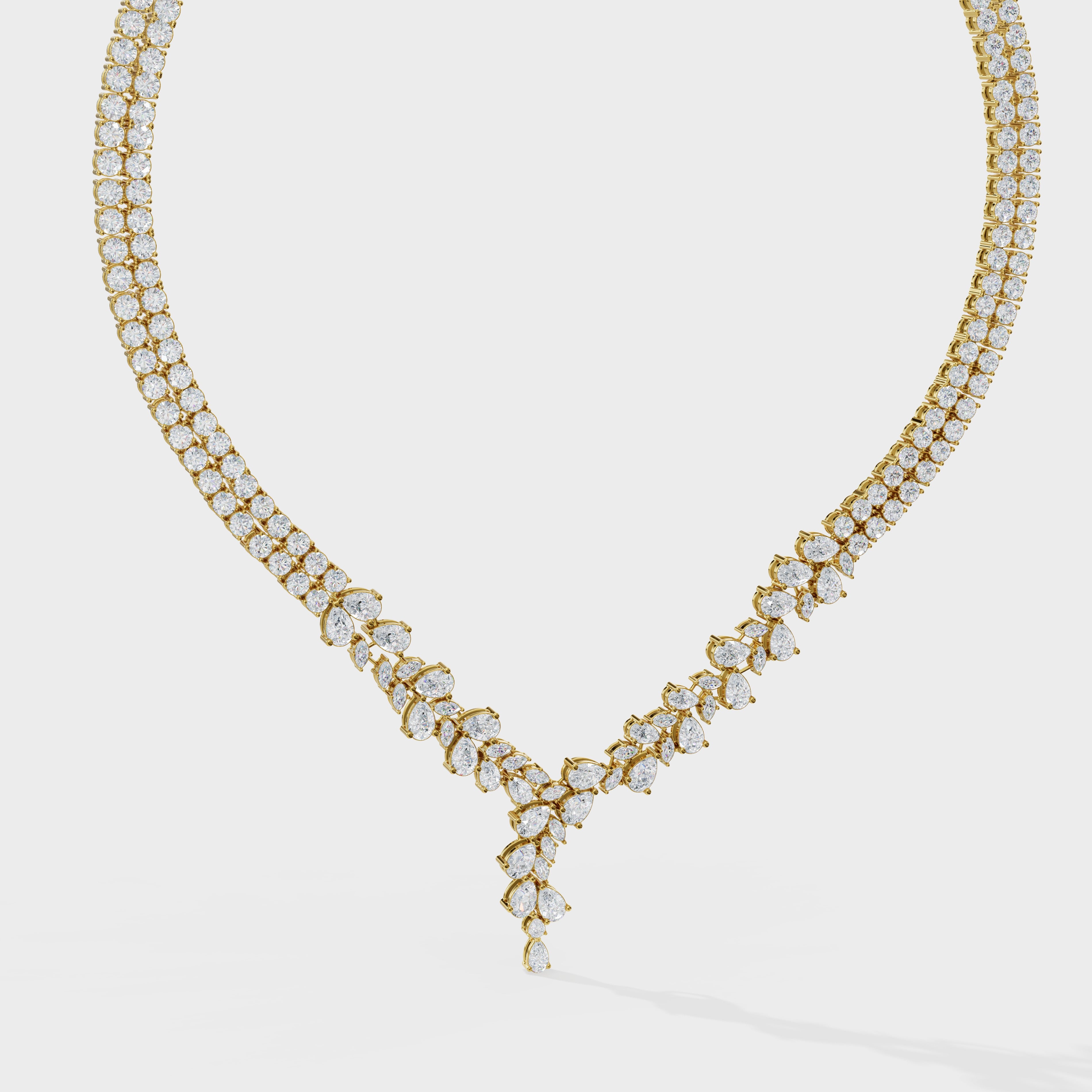 Glam leaf Diamond Statement Set