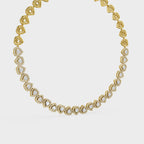 Heartline Glow Necklace With Halo studs