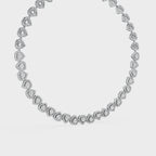 Heartline Glow Necklace With Halo studs