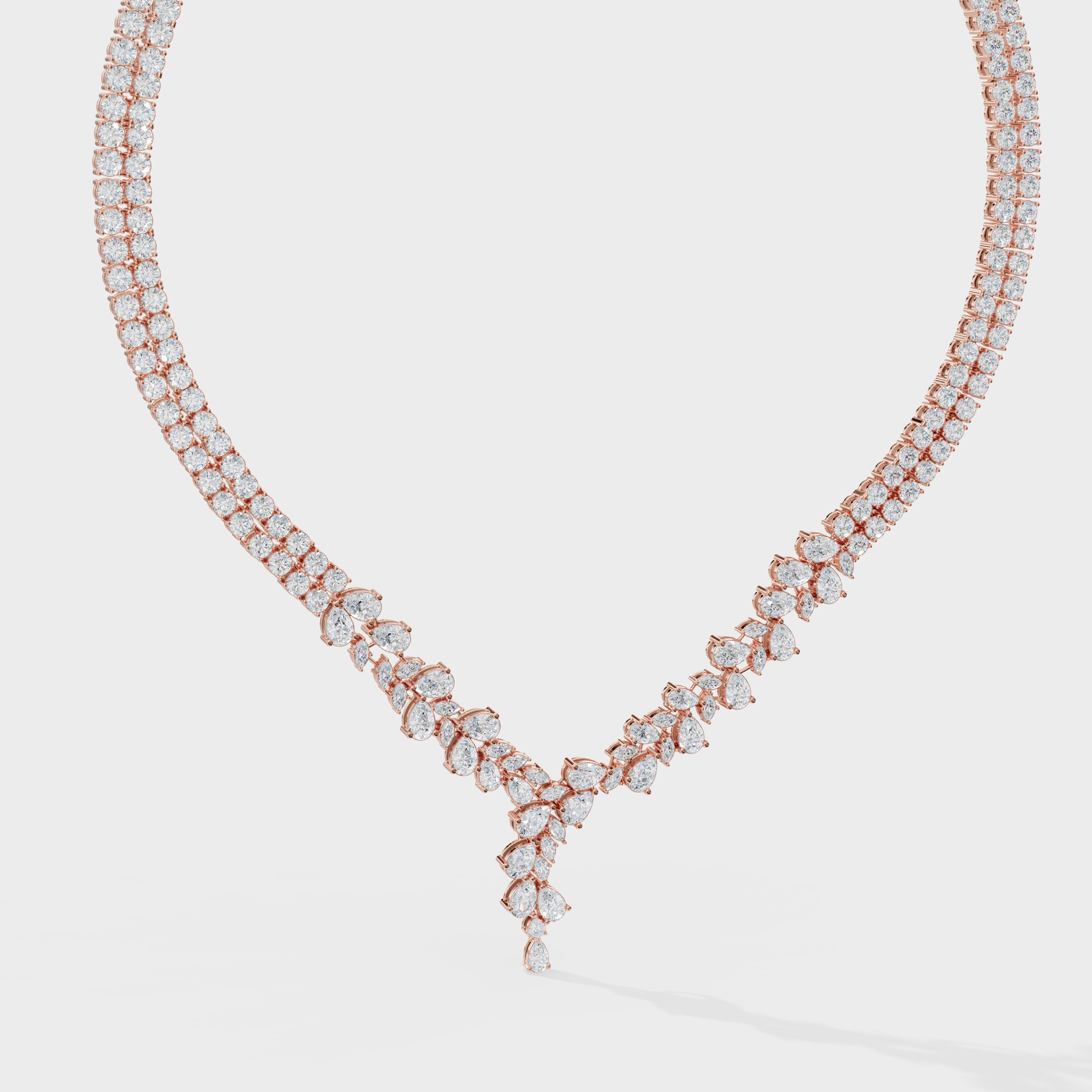 Glam leaf Diamond Statement Set