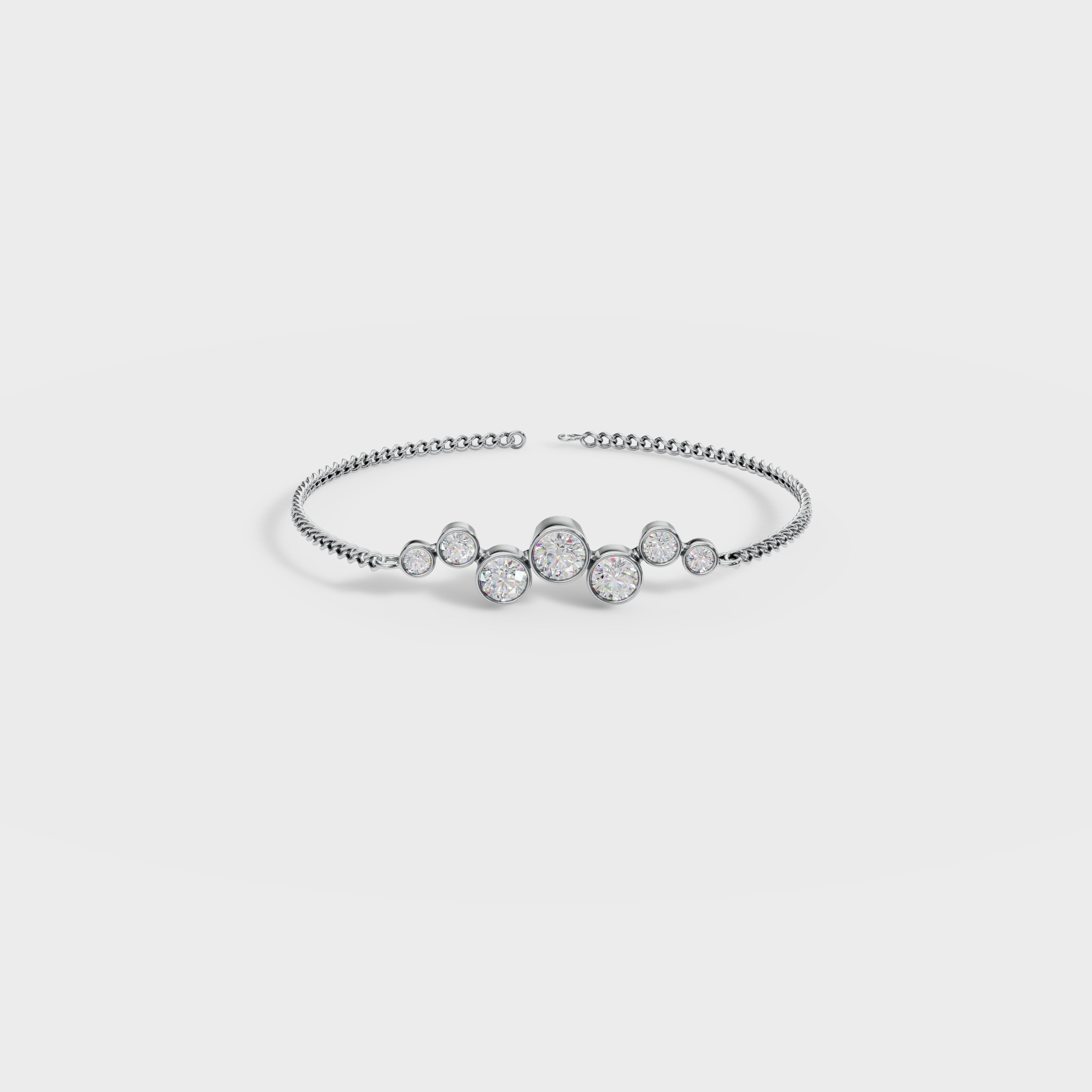 Sparkling Bezel Set Crystal Bracelet