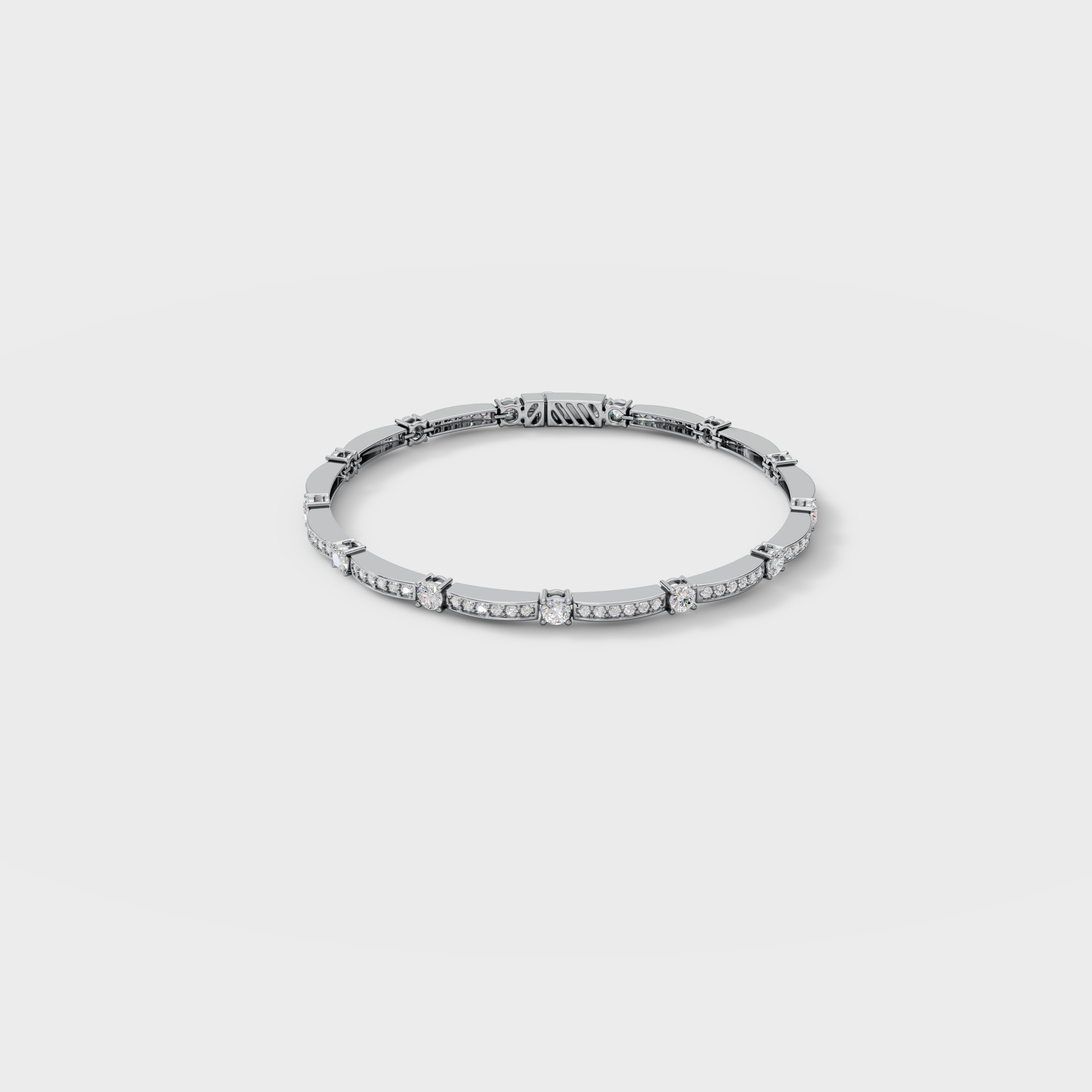 Diamond Station Cuff Bracelet