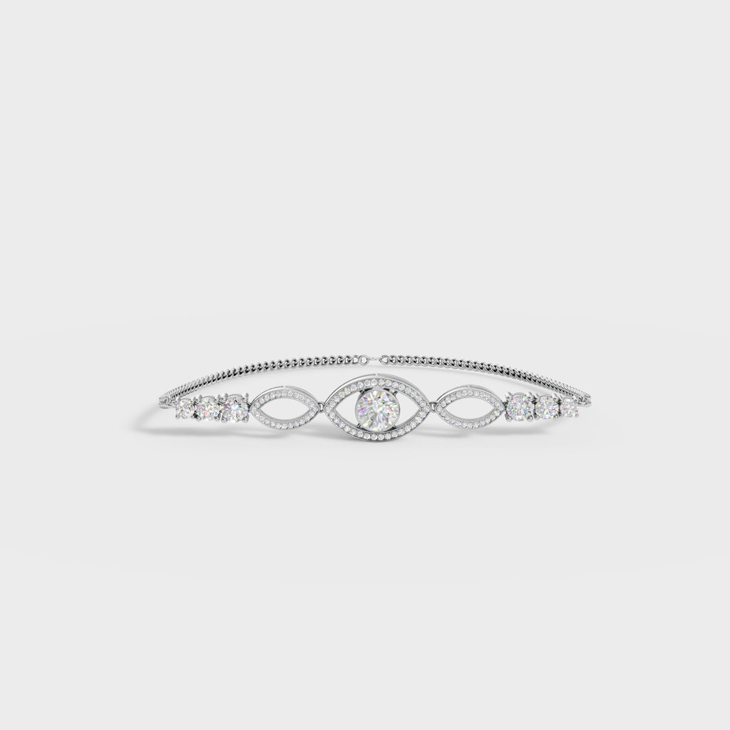 Good Vibes Only Evil Eye Diamond Protection Bracelet