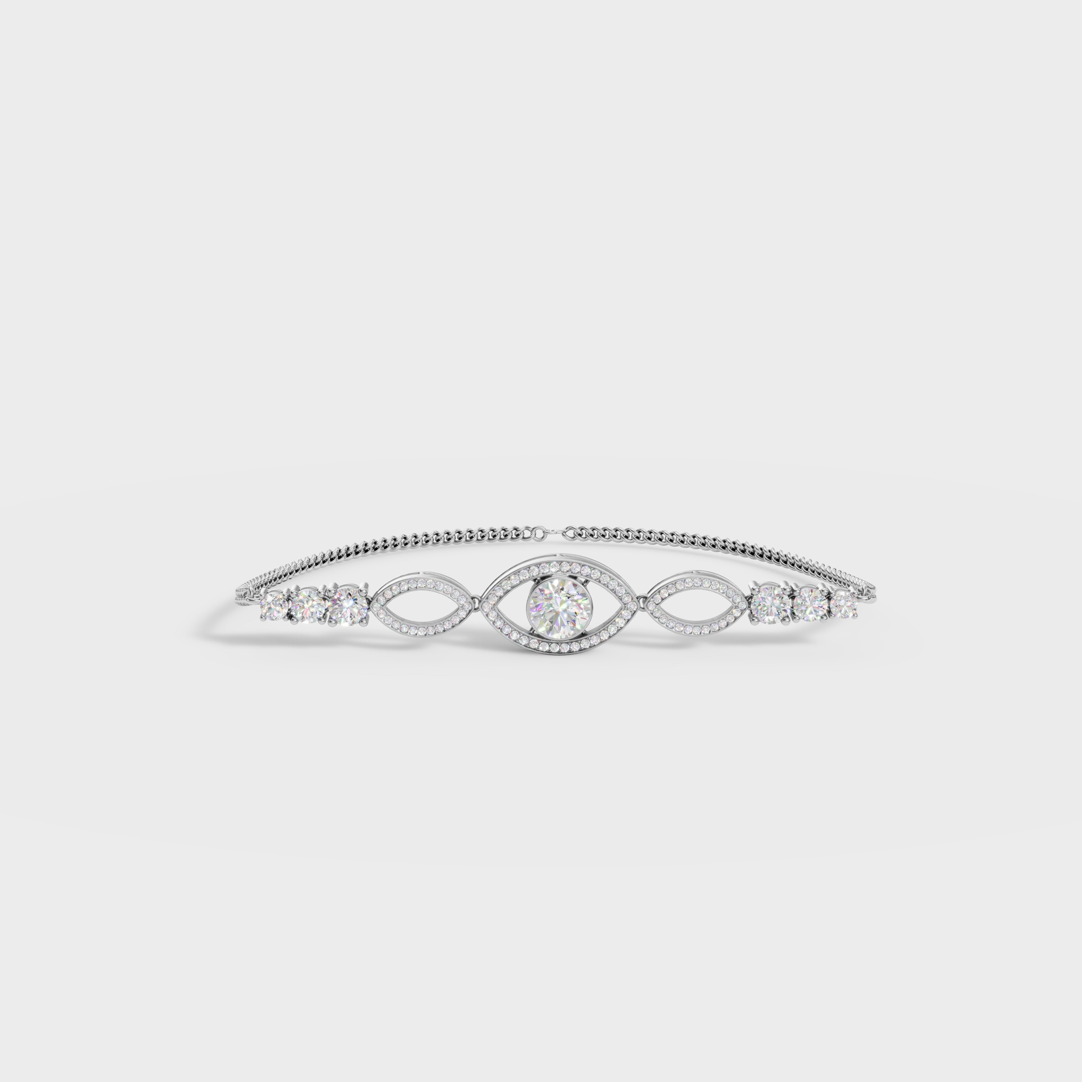 Good Vibes Only Evil Eye Diamond Protection Bracelet